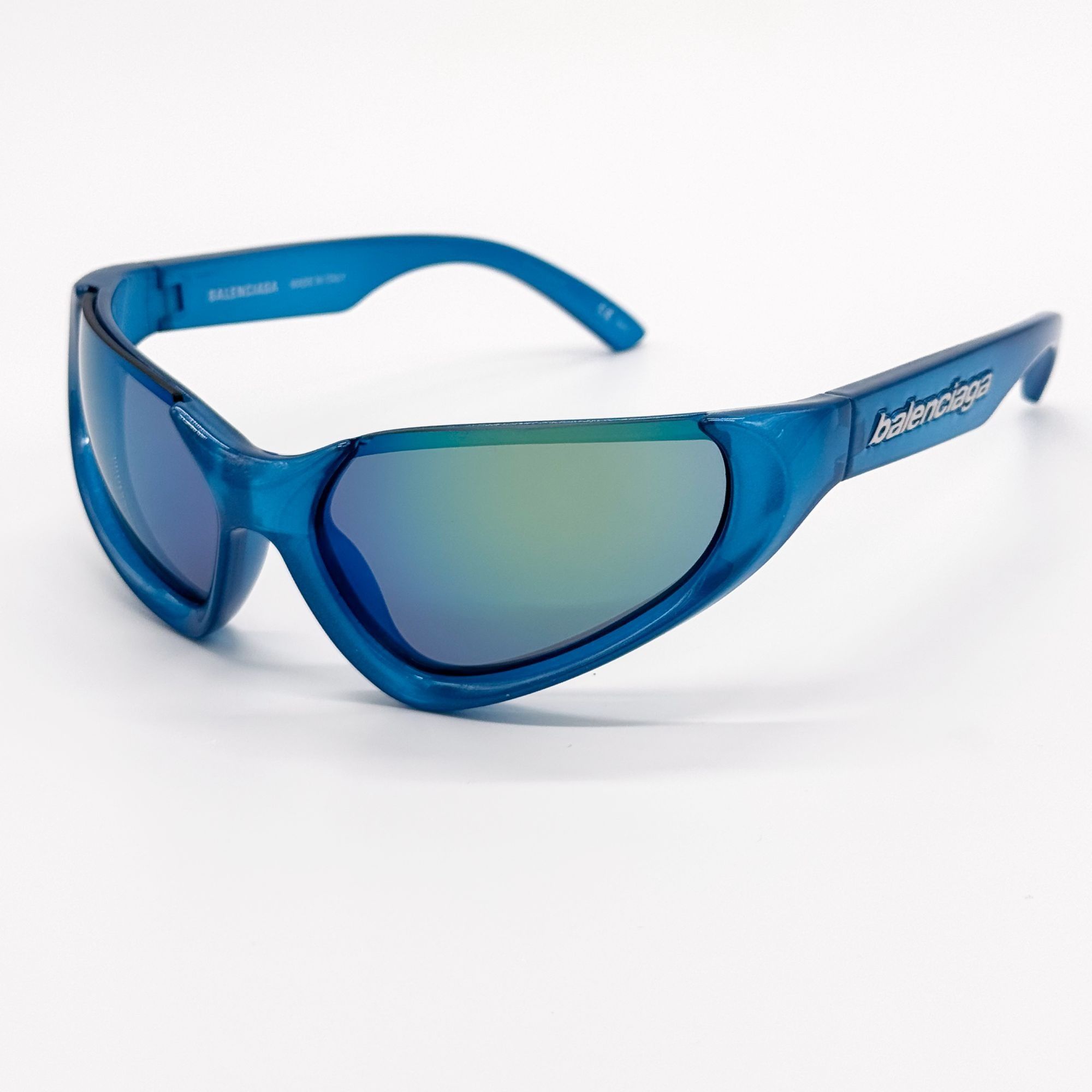 Balenciaga NEW BALENCIAGA BB0202S 003 SUNGLASSES BLUE OVERSIZED WOMEN Size ONE SIZE - 3 Thumbnail