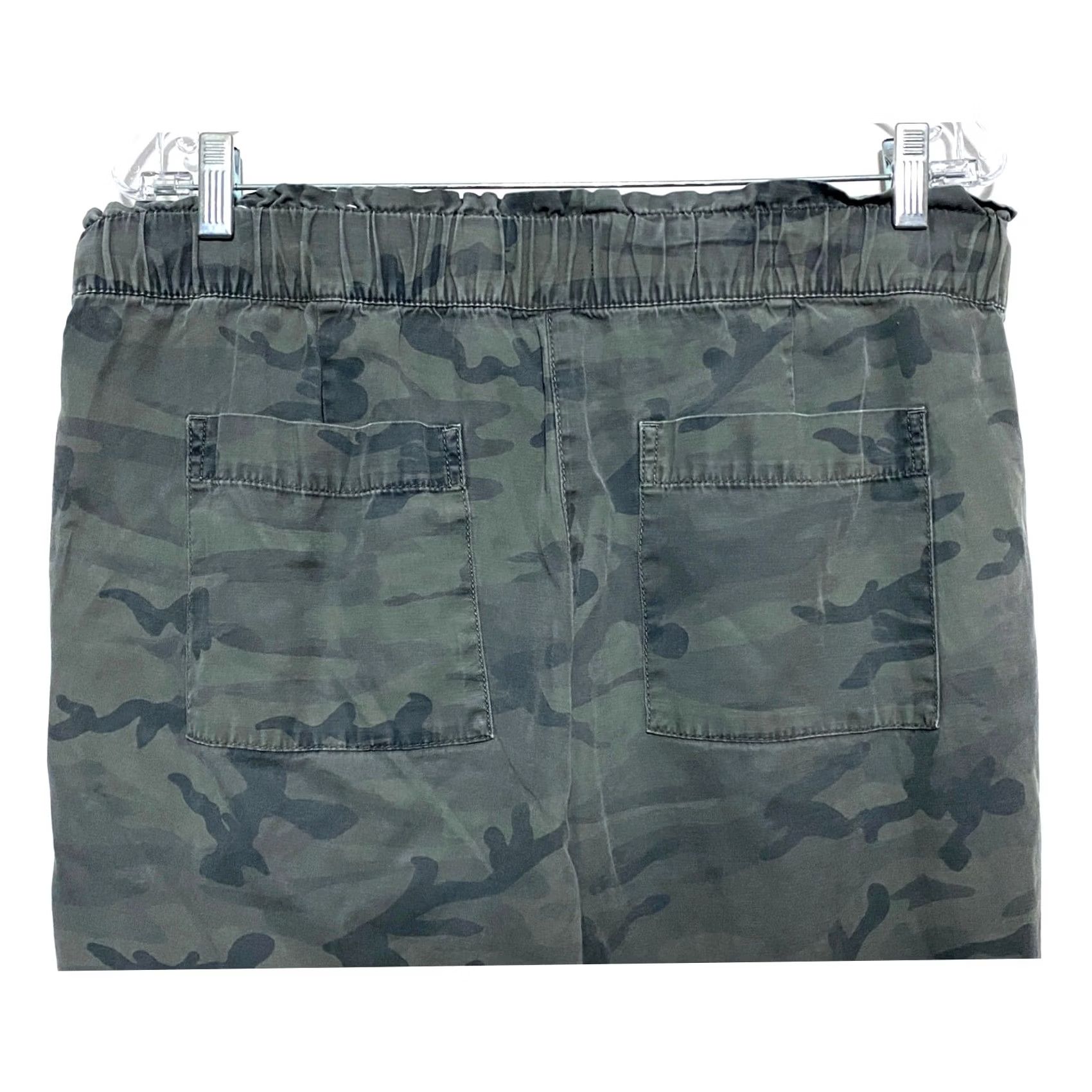 Loft Loft Camouflage High Rise Joggers Green Pull On Drawstring Womens L Size 36" / US 14 / IT 50 - 3 Thumbnail