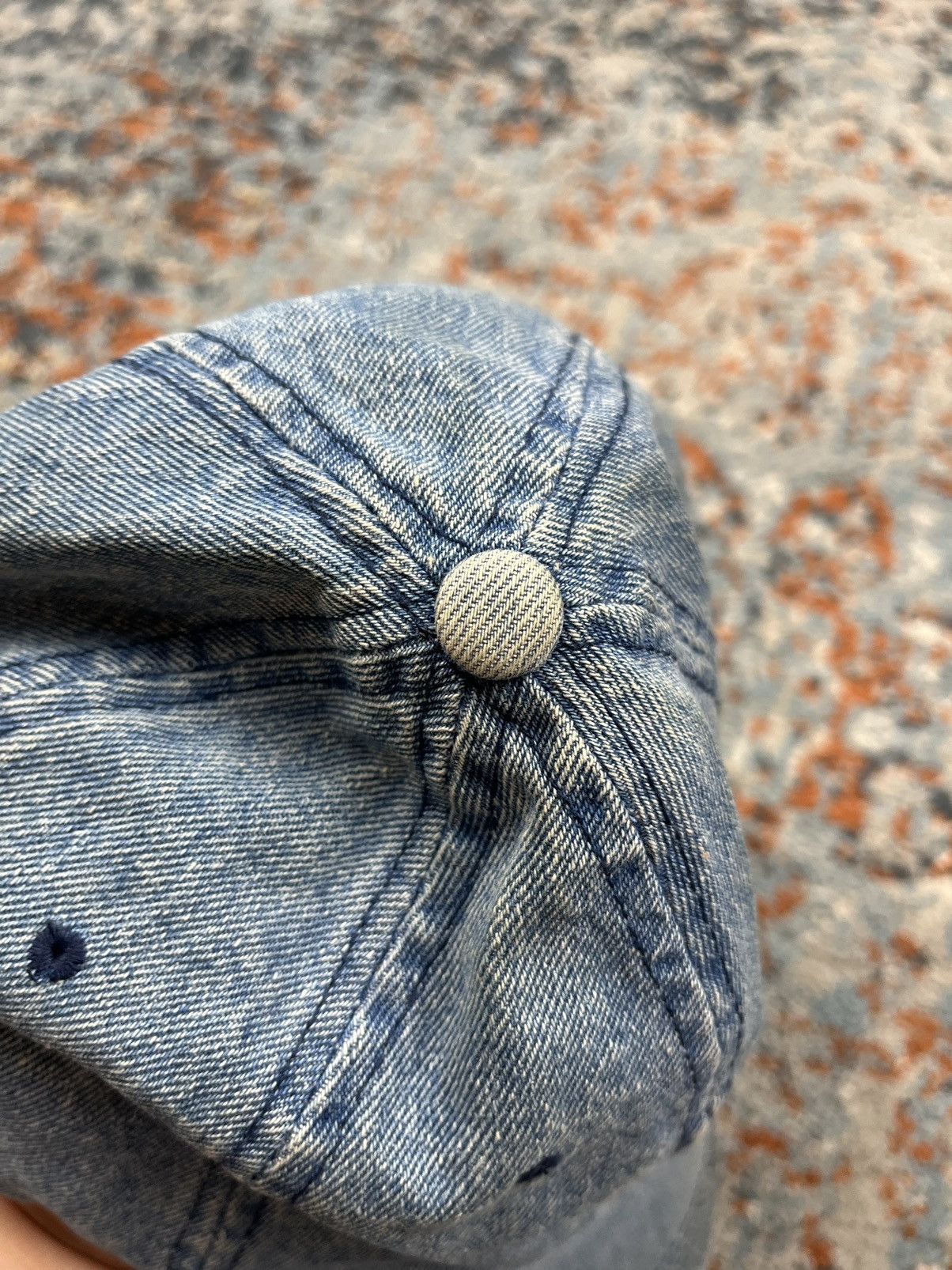 Vintage Vintage 90s Distressed Denim washed faded jeans hat Size ONE SIZE - 6 Thumbnail