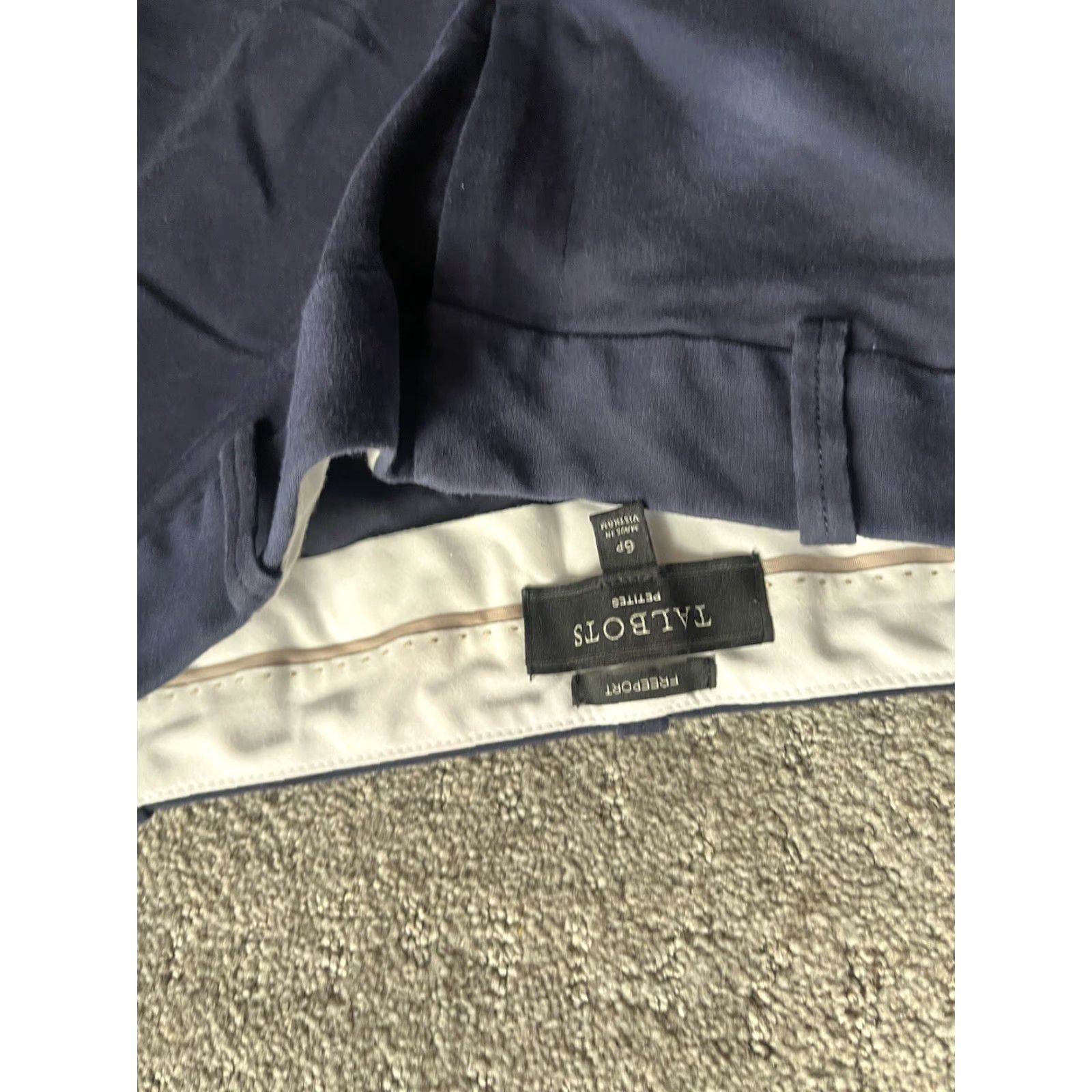 Talbots VINTAGE Talbots Freeport Women's 6P Navy Office Work Dress Pants Cotton Spandex Rayon Clothing Blue 6P Women's Dress Pants Mens? Size 28" / US 6 / IT 42 - 3 Thumbnail