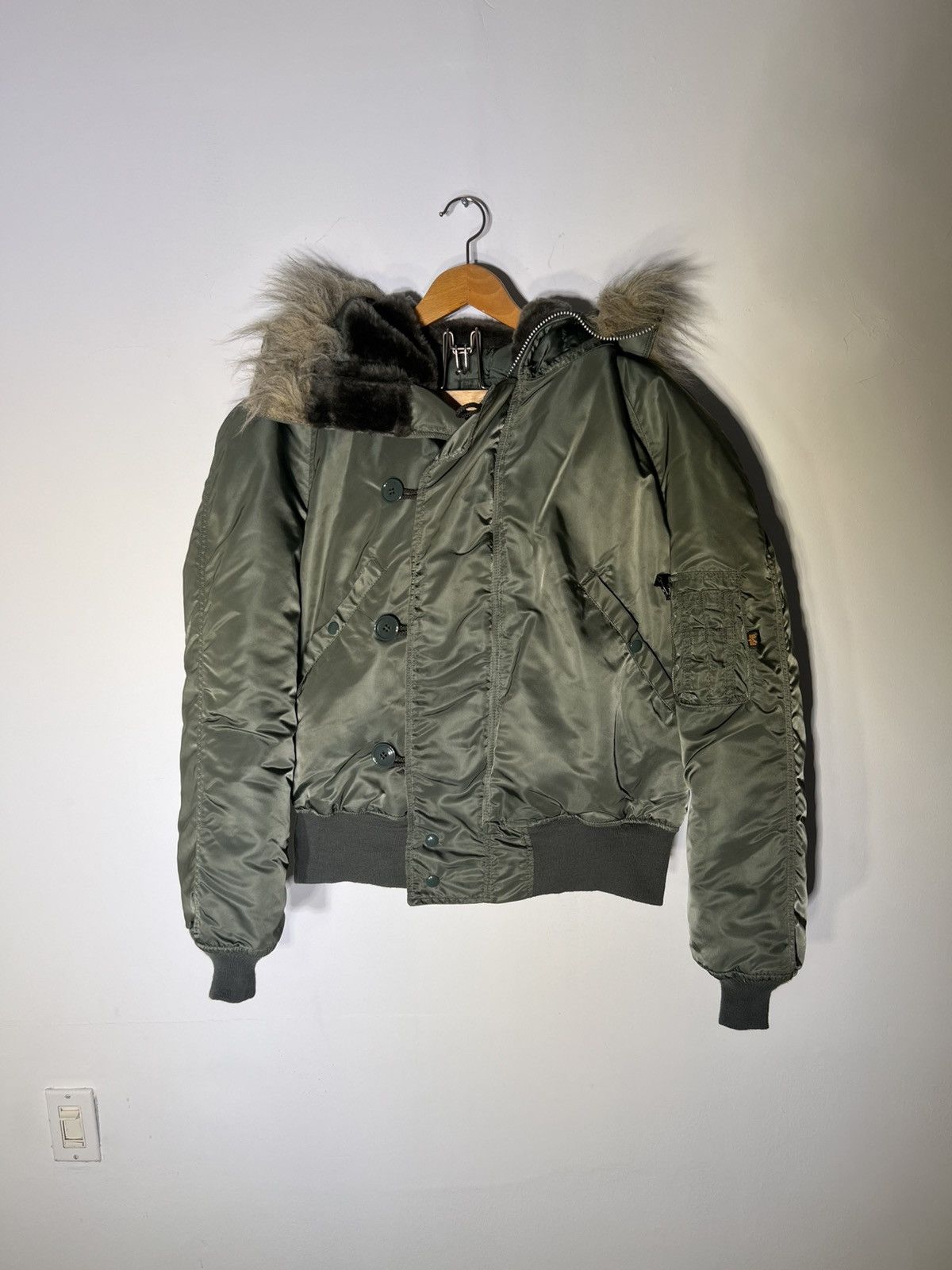 Vintage 80s Alpha Indusrties N-2B bomber Jacket Large Size US L / EU 52-54 / 3 - 3 Thumbnail