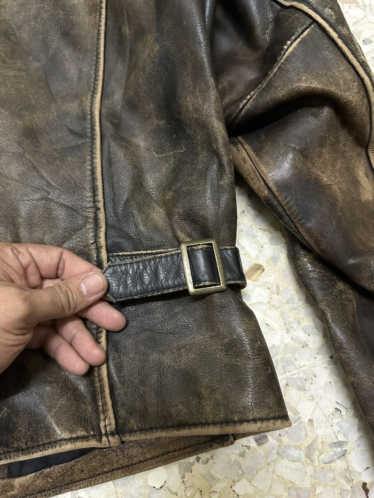 Other Real Leather Cafe Racer Jacket Biker Jacket Flame Stlye Size US L / EU 52-54 / 3 - 11 Thumbnail