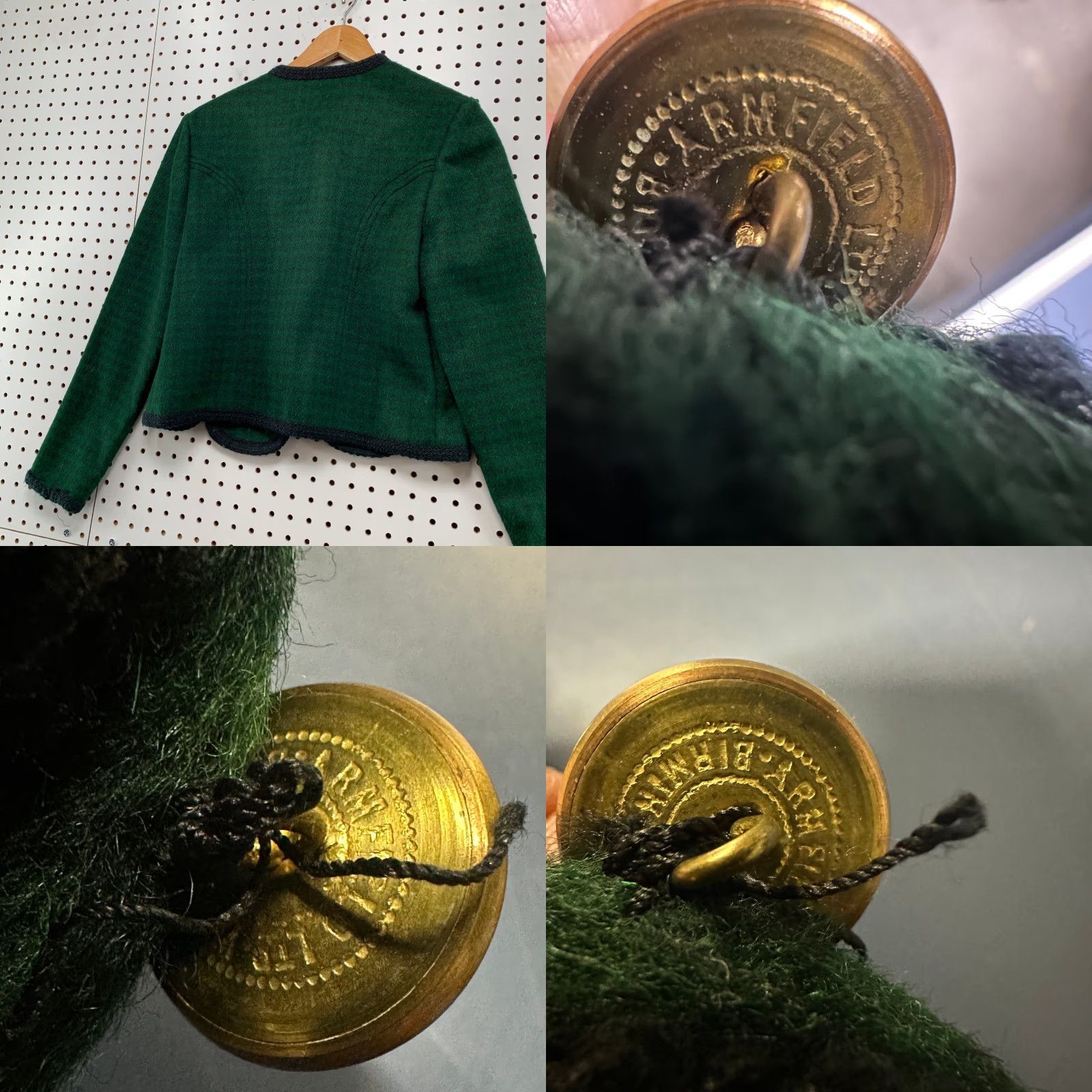 Vintage VINTAGE Gordon Highlanders Cardigan Wool Small Tartan Plaid Trachten Shirt Womens S Green Knit Button Crew Neck Long Sleeve Casual Sweater 90s Size S / US 4 / IT 40 - 9 Thumbnail