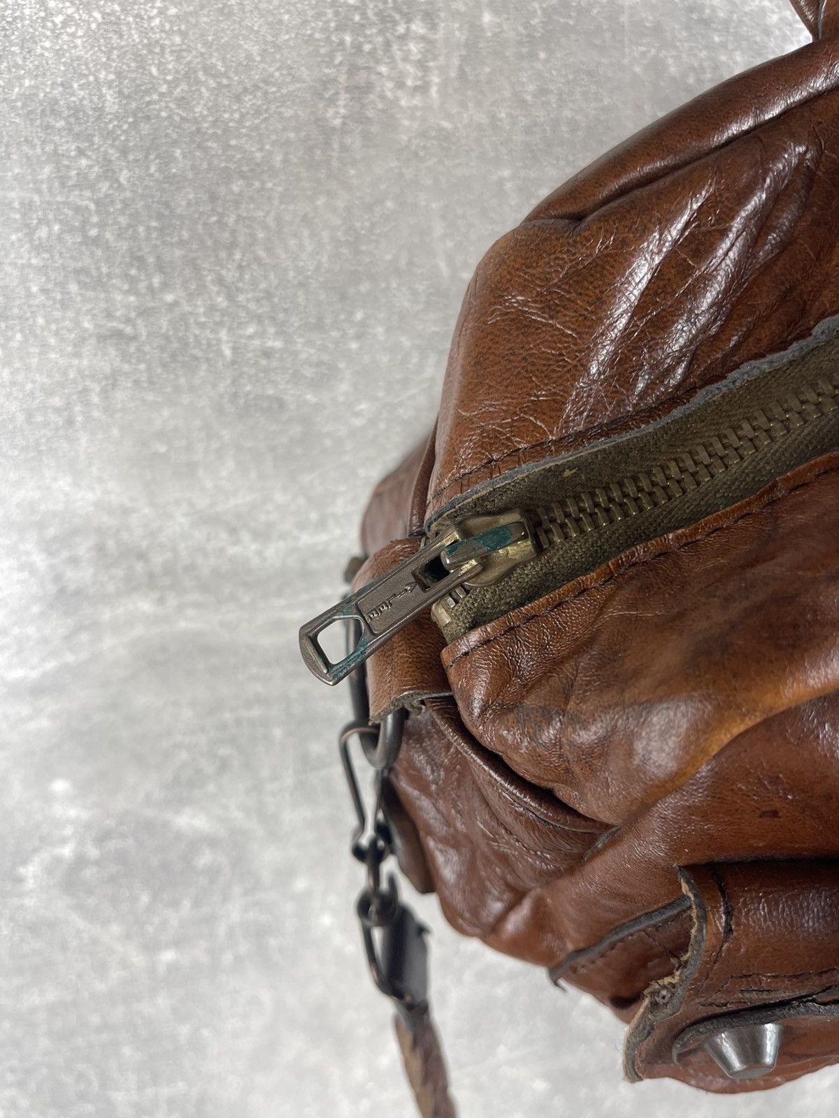Genuine Leather Vintage Brown Leather Barrel Bag Mini Wrist & Crossbody Bag Size ONE SIZE - 8 Thumbnail