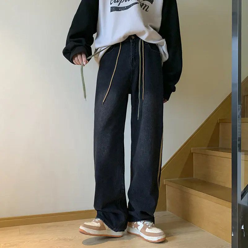 Japanese Brand Straight striped wide leg jeans Size US 30 / EU 46 - 5 Thumbnail