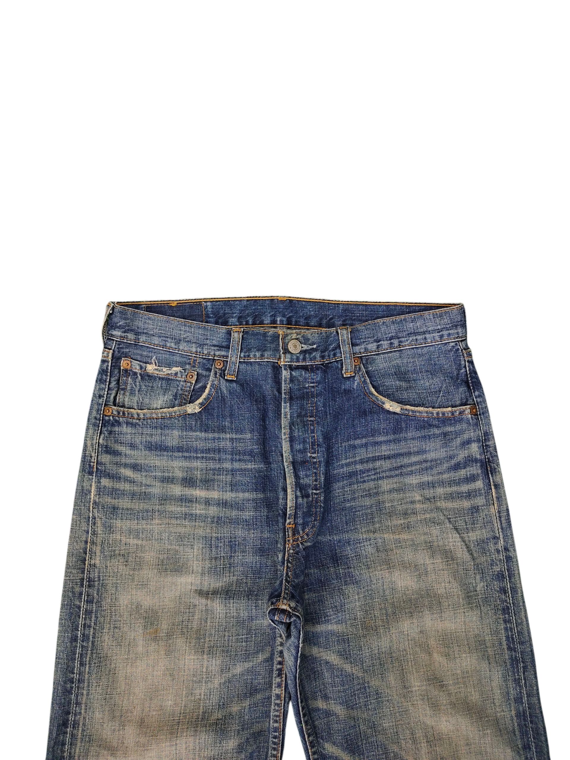 Levi's Vintage Levis 501 Clawmark Distress Faded Denim Jeans Size US 32 / EU 48 - 2 Thumbnail