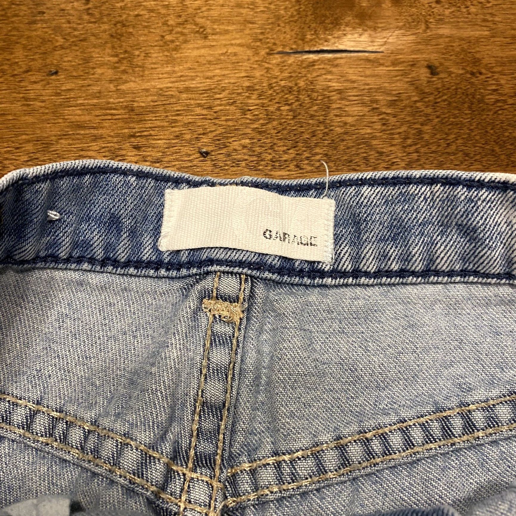 Garage Garage Festival Short High Waist Floral Raw Hem Blue Jean Shorts Womens 5 Patchwork Cut-Off Size 27" / US 4 / IT 40 - 4 Thumbnail