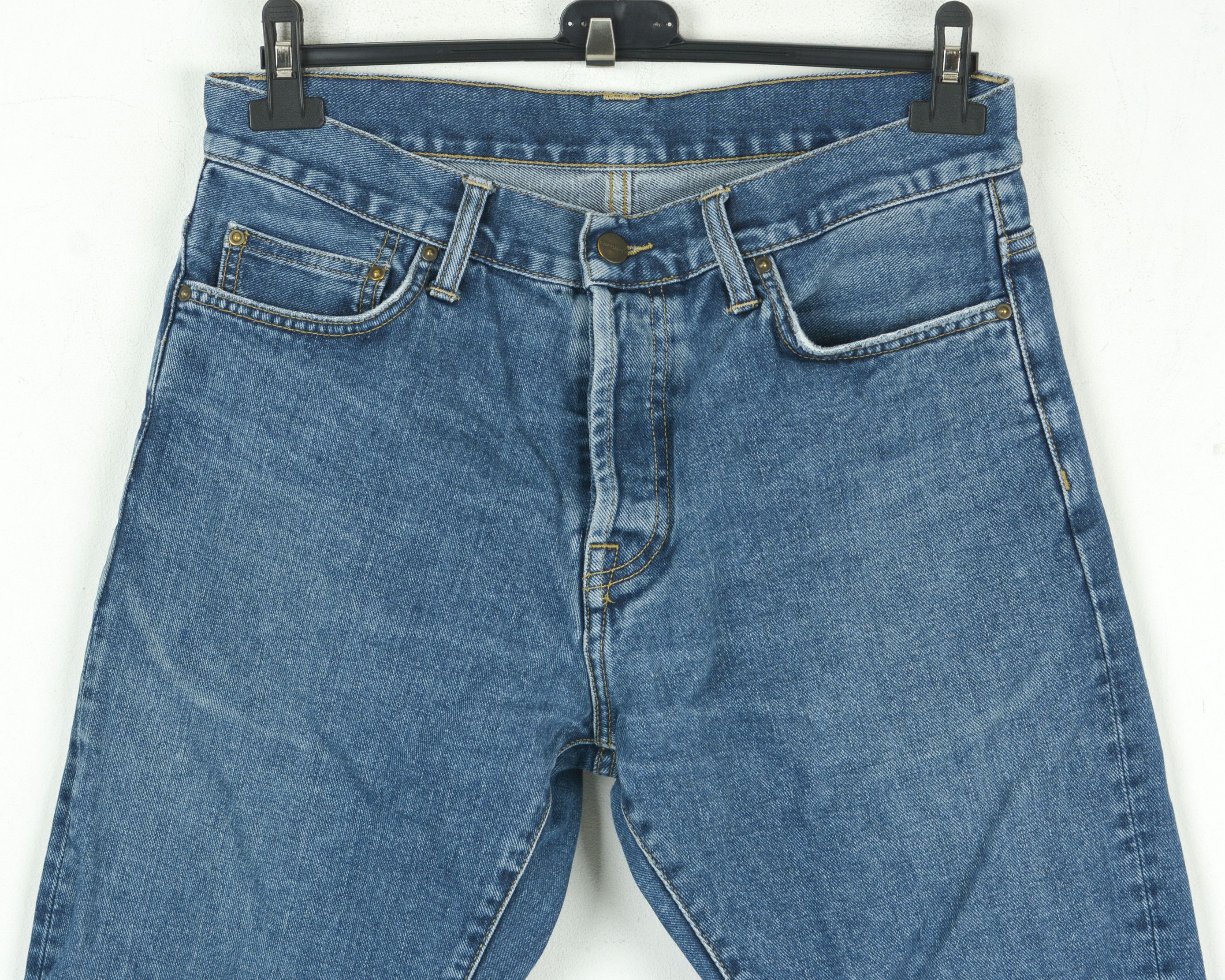Carhartt Wip 13.5 oz Maitland denim Klondike Pant W38 L34 Reg Taper Jeans Size US 32 / EU 48 - 2 Thumbnail