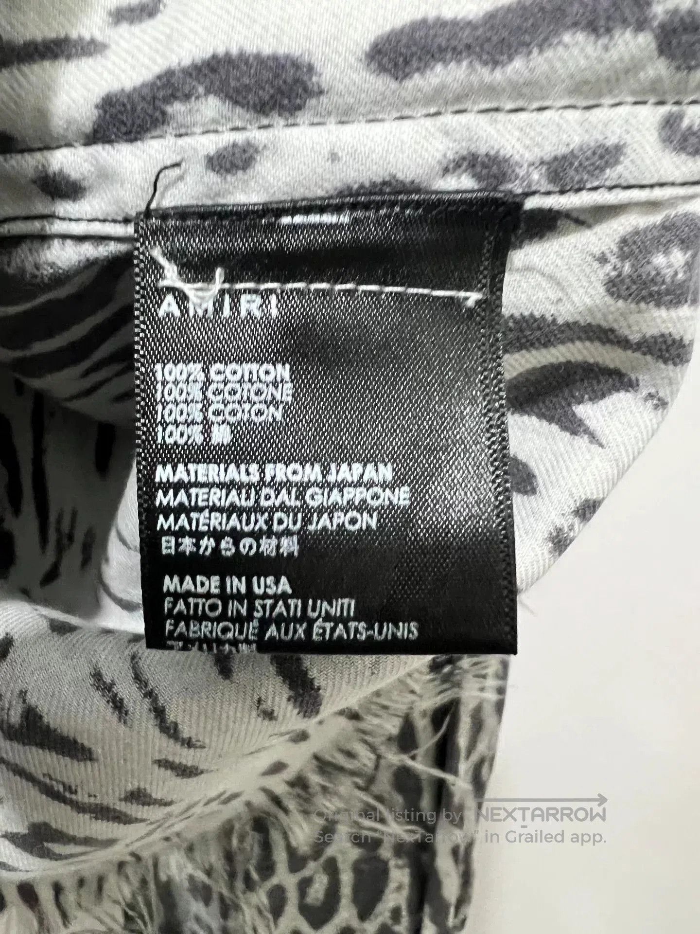 Amiri Amiri Men's Leopard Print Casual Shirt. Size US M / EU 48-50 / 2 - 5 Thumbnail