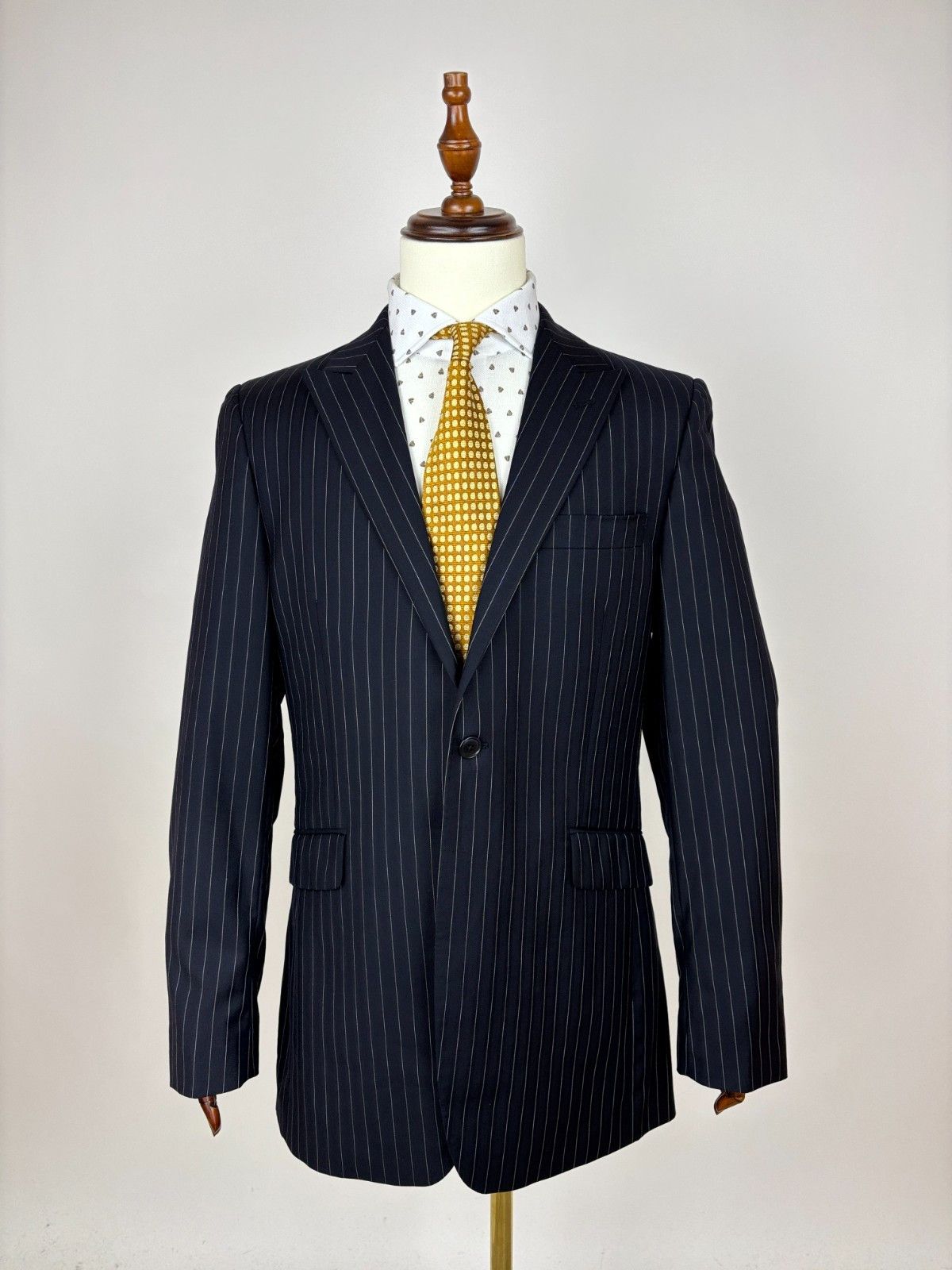 Other UK Holland Esquire Striped Wool Blazer Long UK 40" 112 cm EU 50 Size 40L - 2 Thumbnail