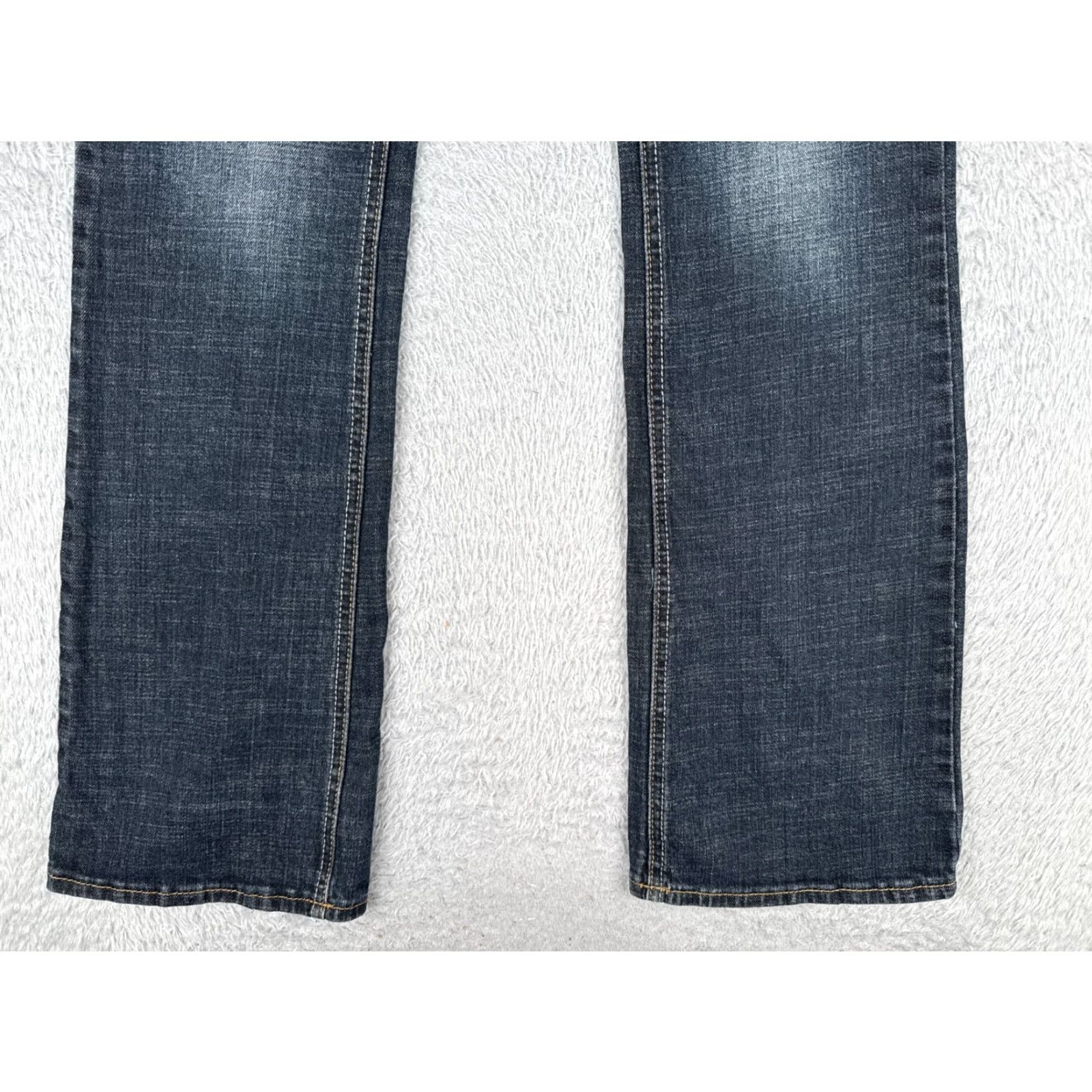 Vintage Refuge Womens Bootcut Jeans 6 Low Rise Blue Denim 29x32 Cotton Stretch Classic, American, Designer Size 28" / US 6 / IT 42 - 2 Thumbnail