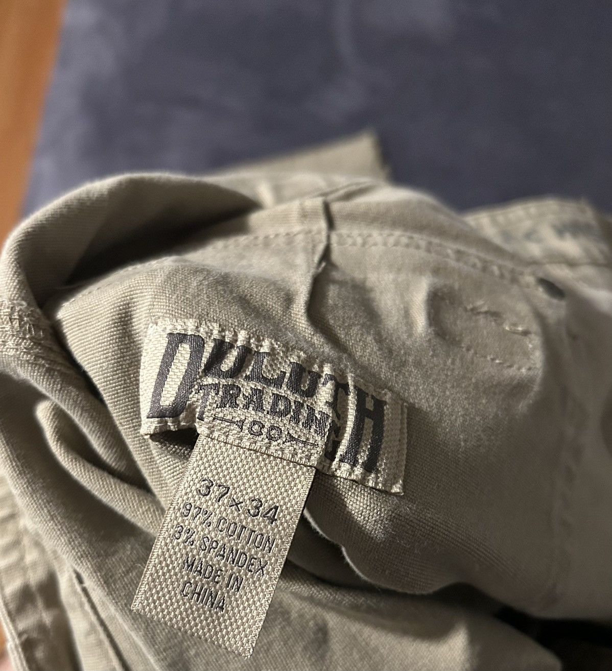 Duluth Trading Company Relaxed Fit/Baggy Beige Cargo Utility Pants Size US 36 / EU 52 - 3 Thumbnail