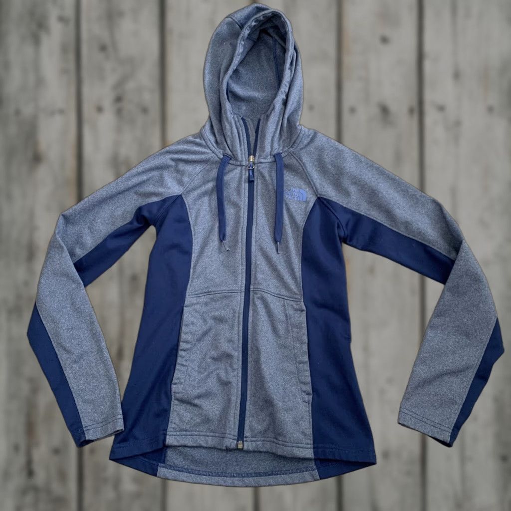The North Face The North Face Jacket Womens XS Full Zip Hooded Blue Heather Blue - XS, Regular, Jacket, The North Face, Colorblock, ZIP, Casual, Women Size XS / US 0-2 / IT 36-38 - 1 Thumbnail