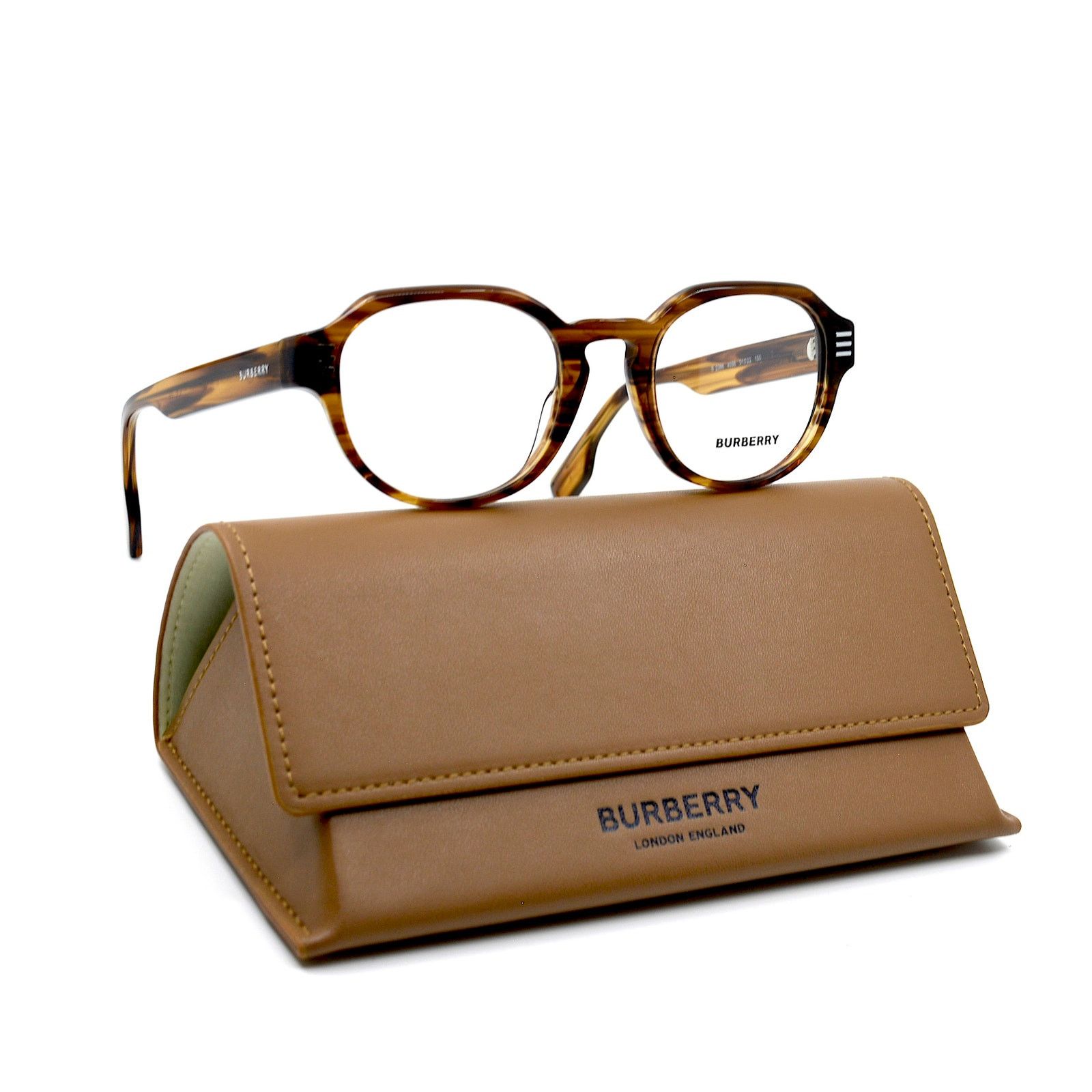 Burberry NEW BURBERRY BE2386 4096 BROWN UNISEX EYEGLASSES FRAME Size ONE SIZE - 4 Thumbnail