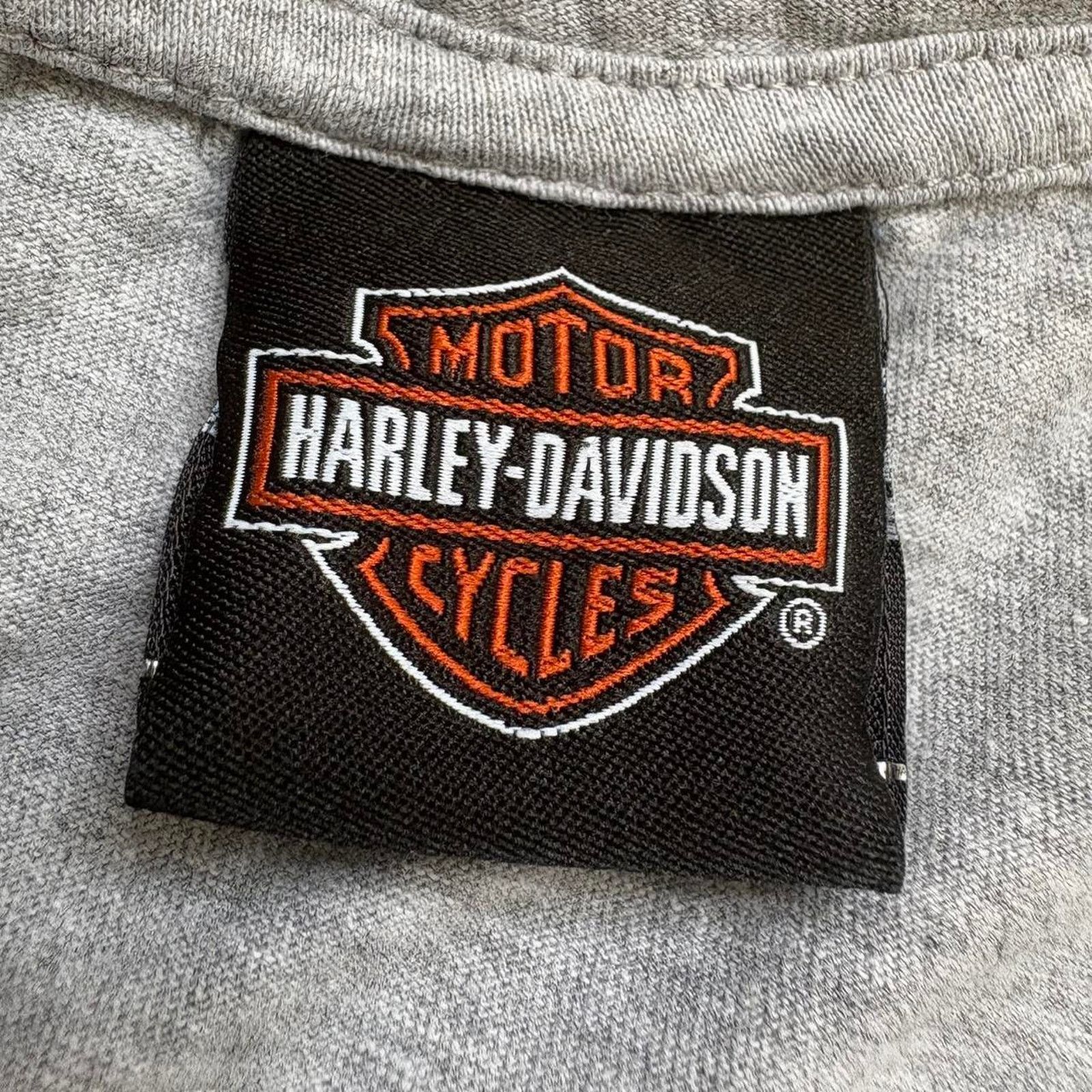 Harley Davidson Gray Harley Davidson Flaming Skull w/ Heart Graphic Top Size US M / EU 48-50 / 2 - 5 Thumbnail