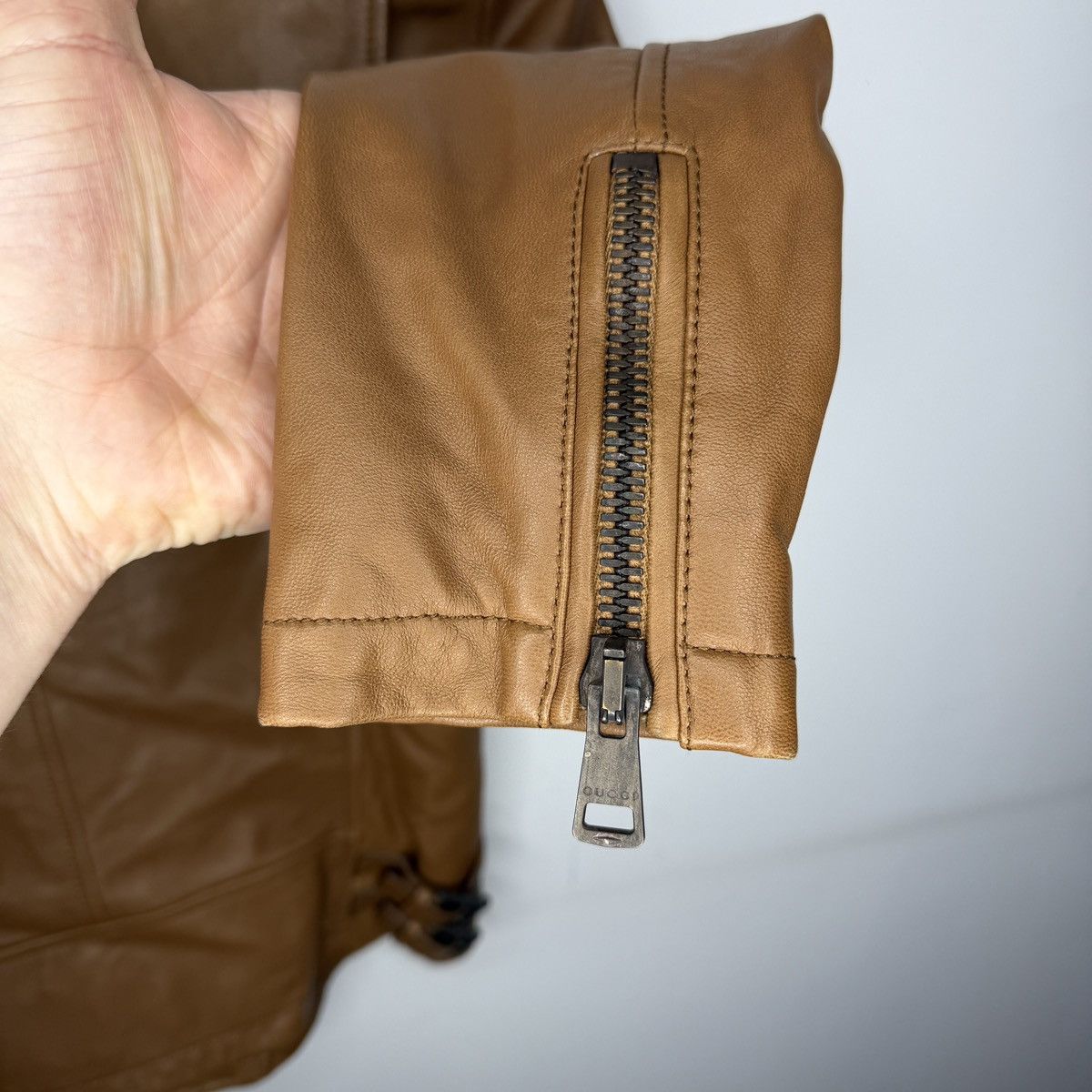 Gucci Gucci Leather Jacket Biker by Tom Ford Y2K Size XS / US 0-2 / IT 36-38 - 10 Thumbnail