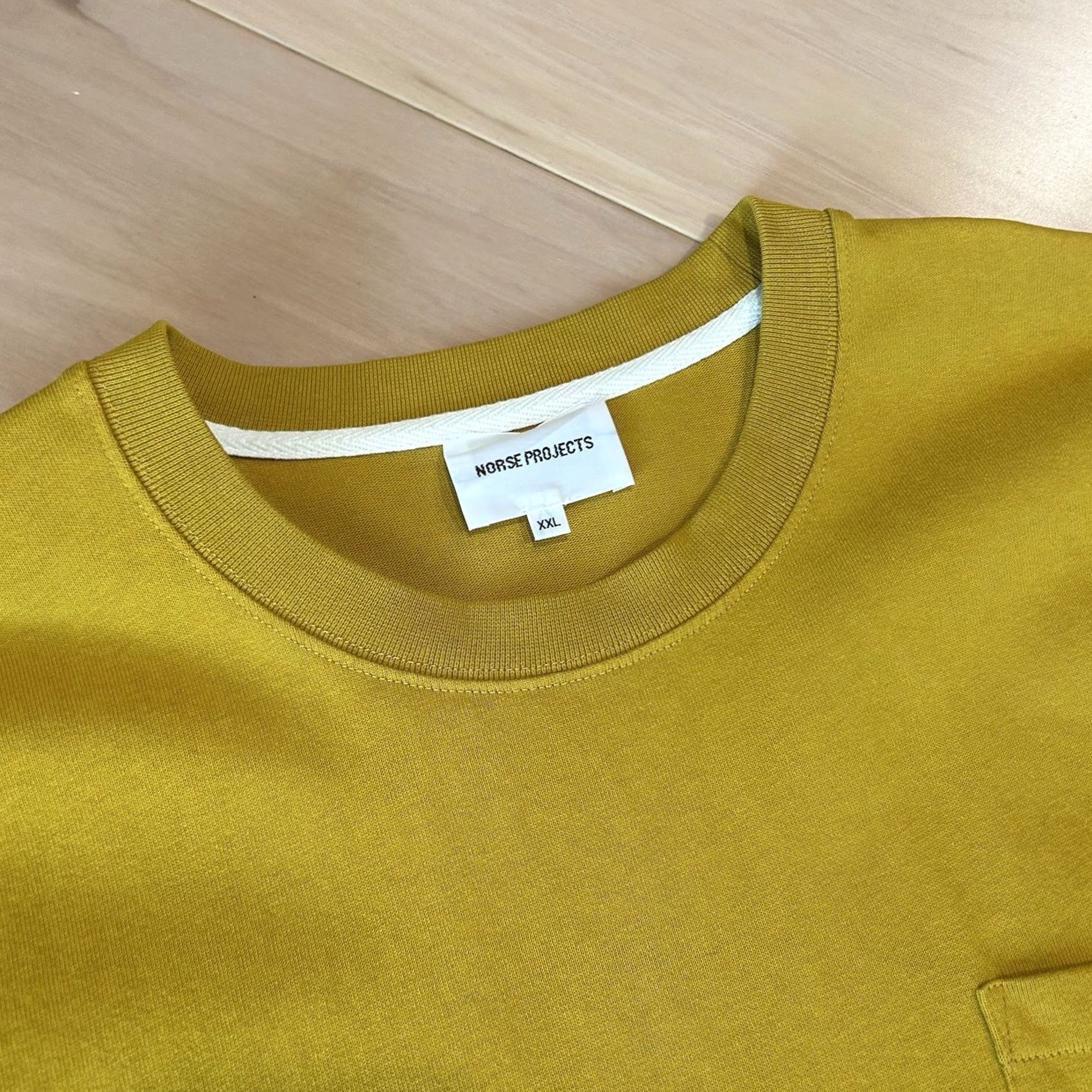 Norse Projects Norse Projects Pocket Tee Yellow 2XL Short Sleeve Crew Neck Mens Vintage Cotton T-Shirt Modern Urban Style Logo Size US XXL / EU 58 / 5 - 4 Thumbnail