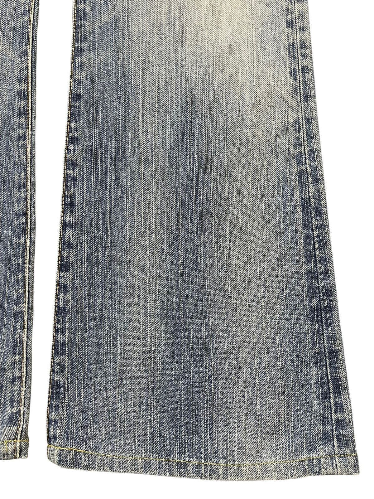 Edwin Vintage Edwin XV Faded Wash Distressed Wide Leg Flare Jeans Size US 30 / EU 46 - 8 Thumbnail