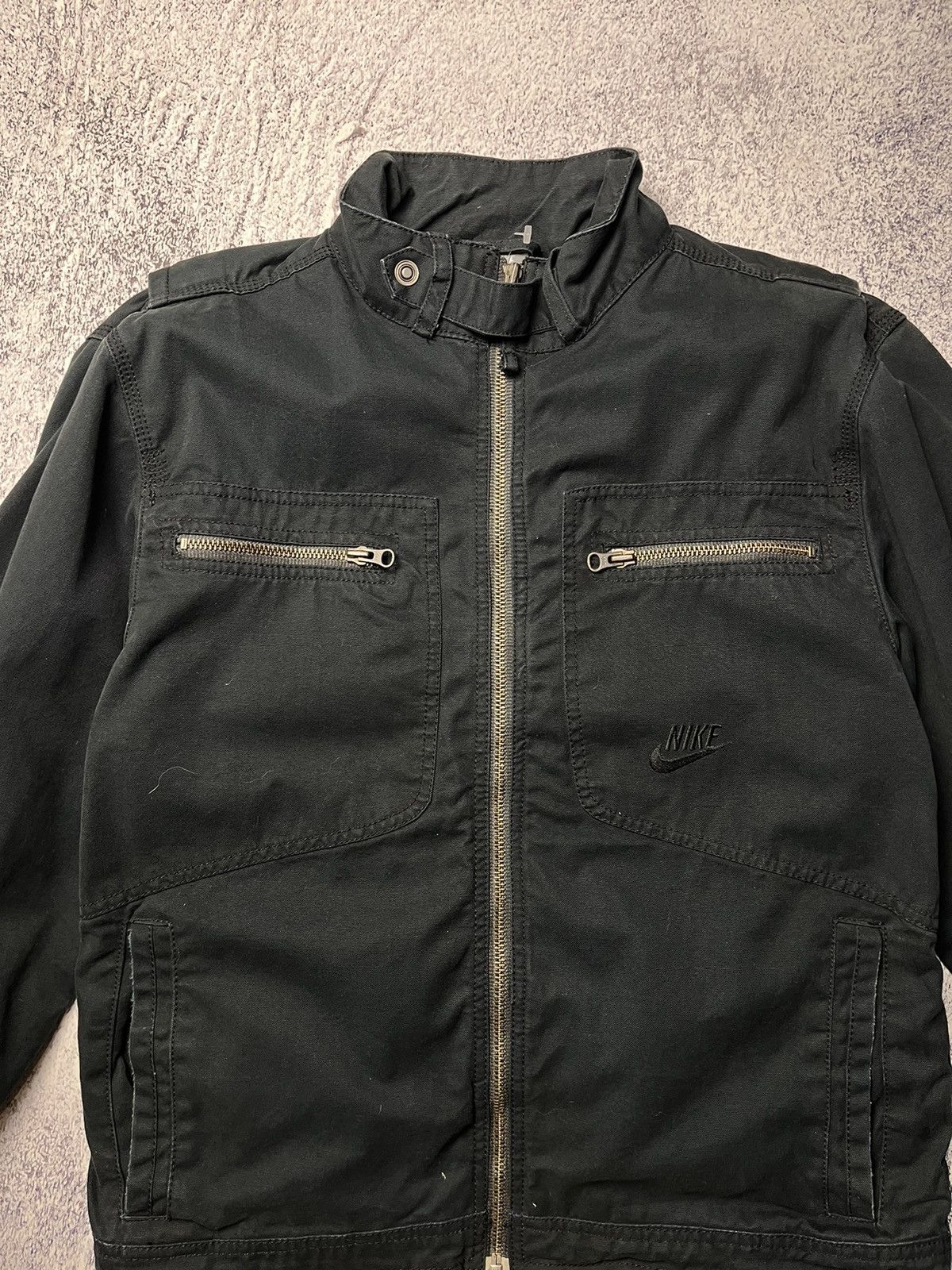 Nike Vintage Nike Denim Jacket omber Rare Pocket Zip Size L/ Size US M / EU 48-50 / 2 - 8 Thumbnail
