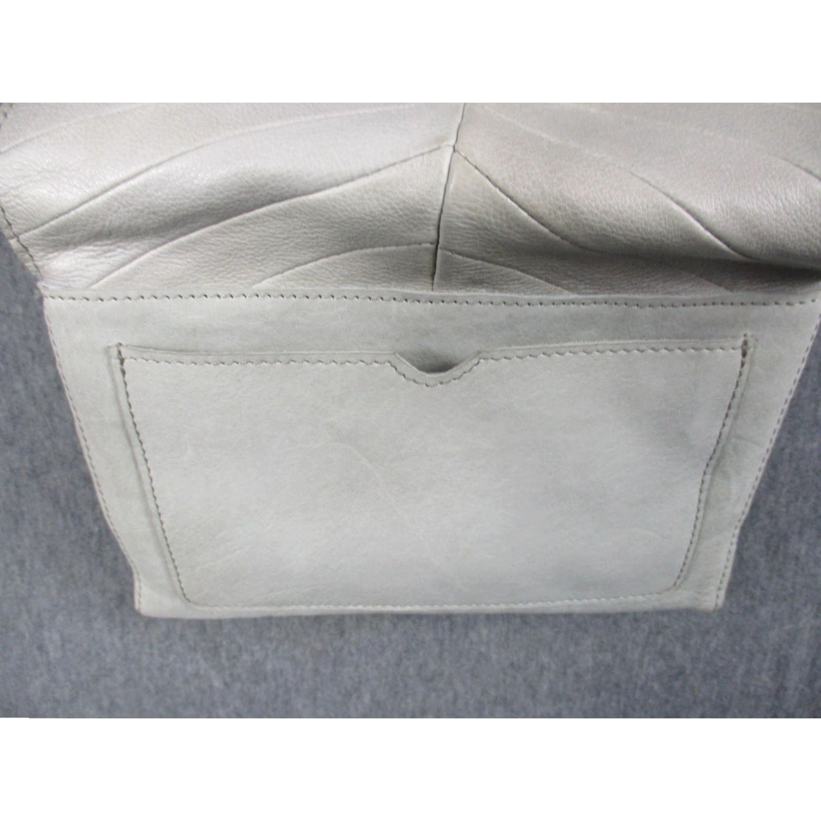 Vintage VILenca Holland Crossbody Bag Womens Genuine Leather Chevron Purse Crossbody Small Gray Bag Womens Chevron Front Flap Zip Size ONE SIZE - 6 Thumbnail