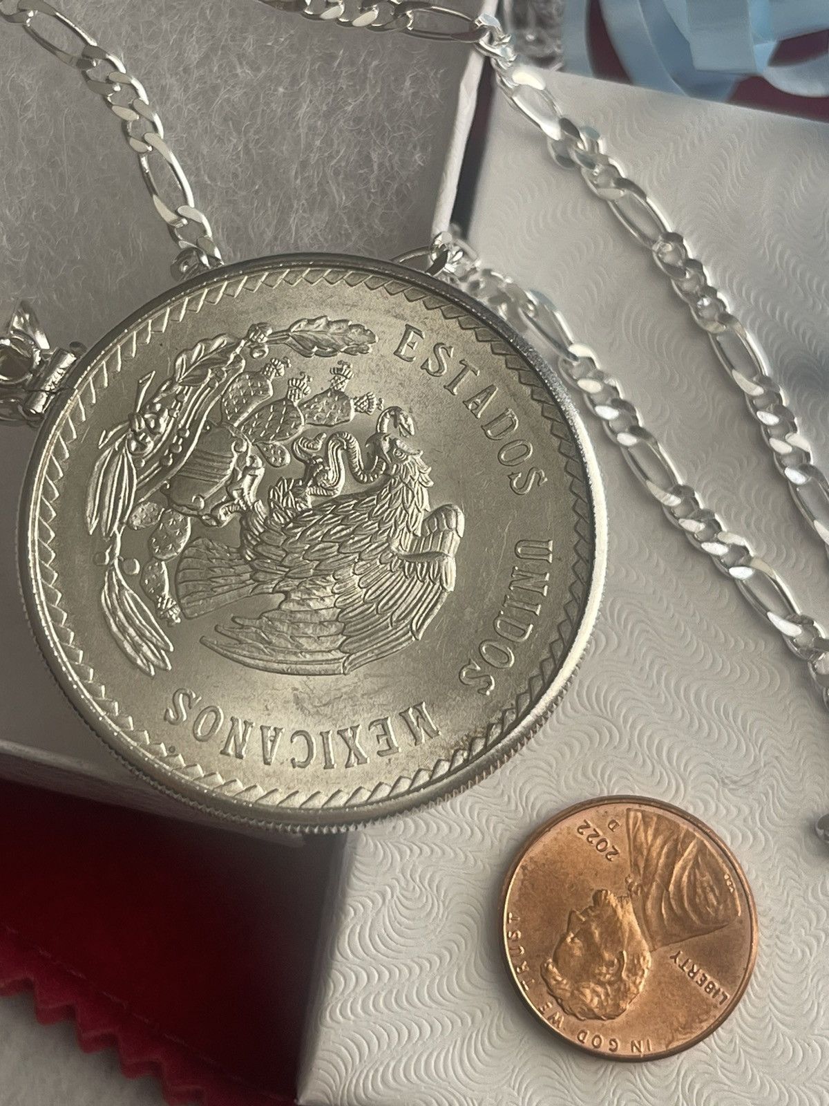Designer × Vintage Vintage silver coin pendant necklace Size ONE SIZE - 2 Thumbnail