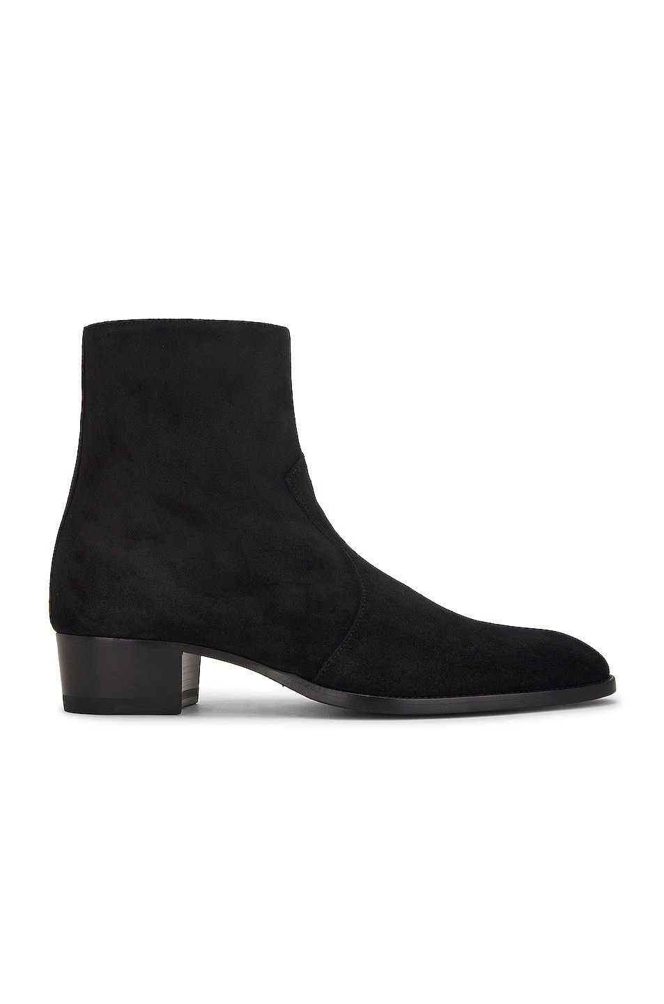 Saint Laurent Paris × Yves Saint Laurent Saint Laurent Paris Wyatt Zip Black Suede Boots (Size 41) Size US 8 / EU 41 - 1 Thumbnail