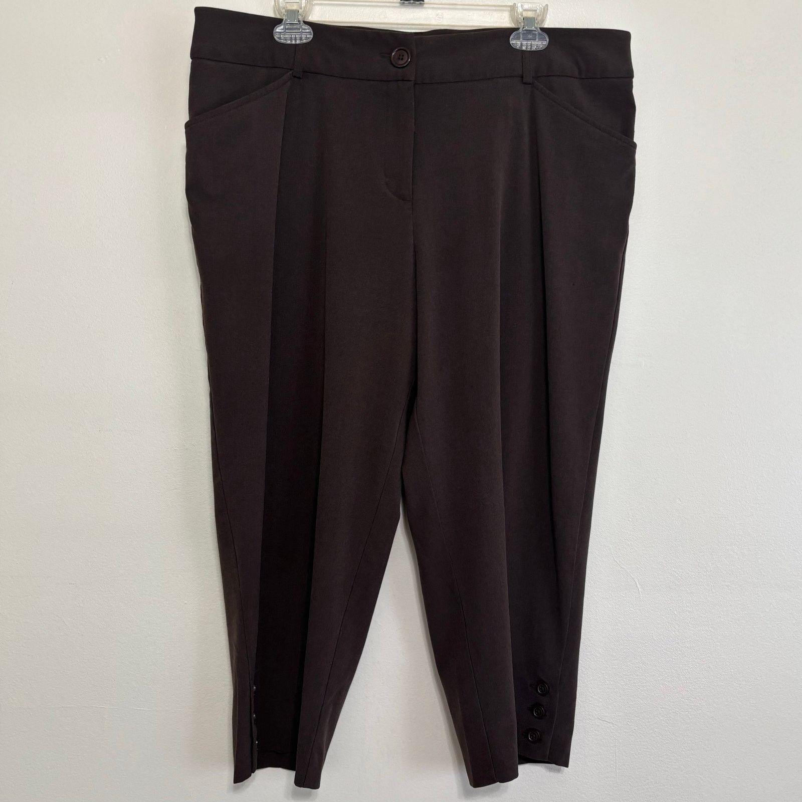 Other Dressbarn Brown Capri Pants Size 16W Size 38" / US 16 / IT 52 - 1 Thumbnail