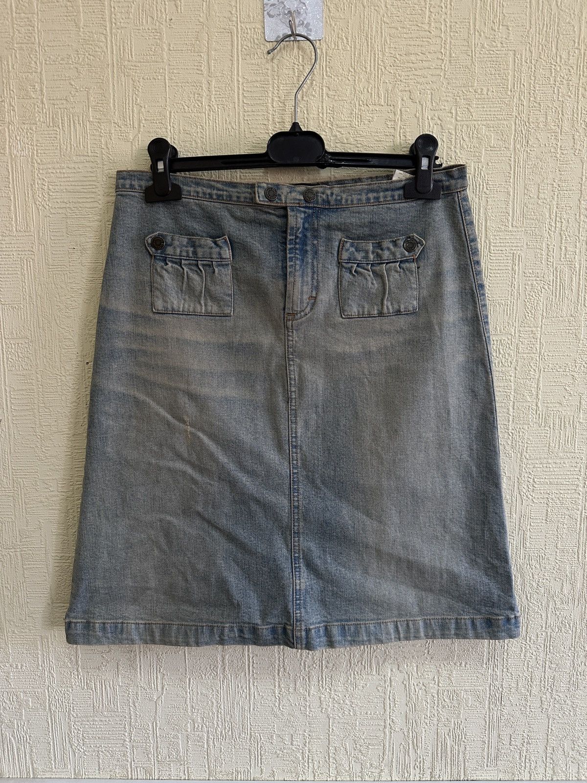 Dolce & Gabbana Vtg 90s Dolce & Gabbana Y2K Wash Denim Pocket Skirt 40 Italy Size 26" / US 2 / IT 38 - 12 Thumbnail
