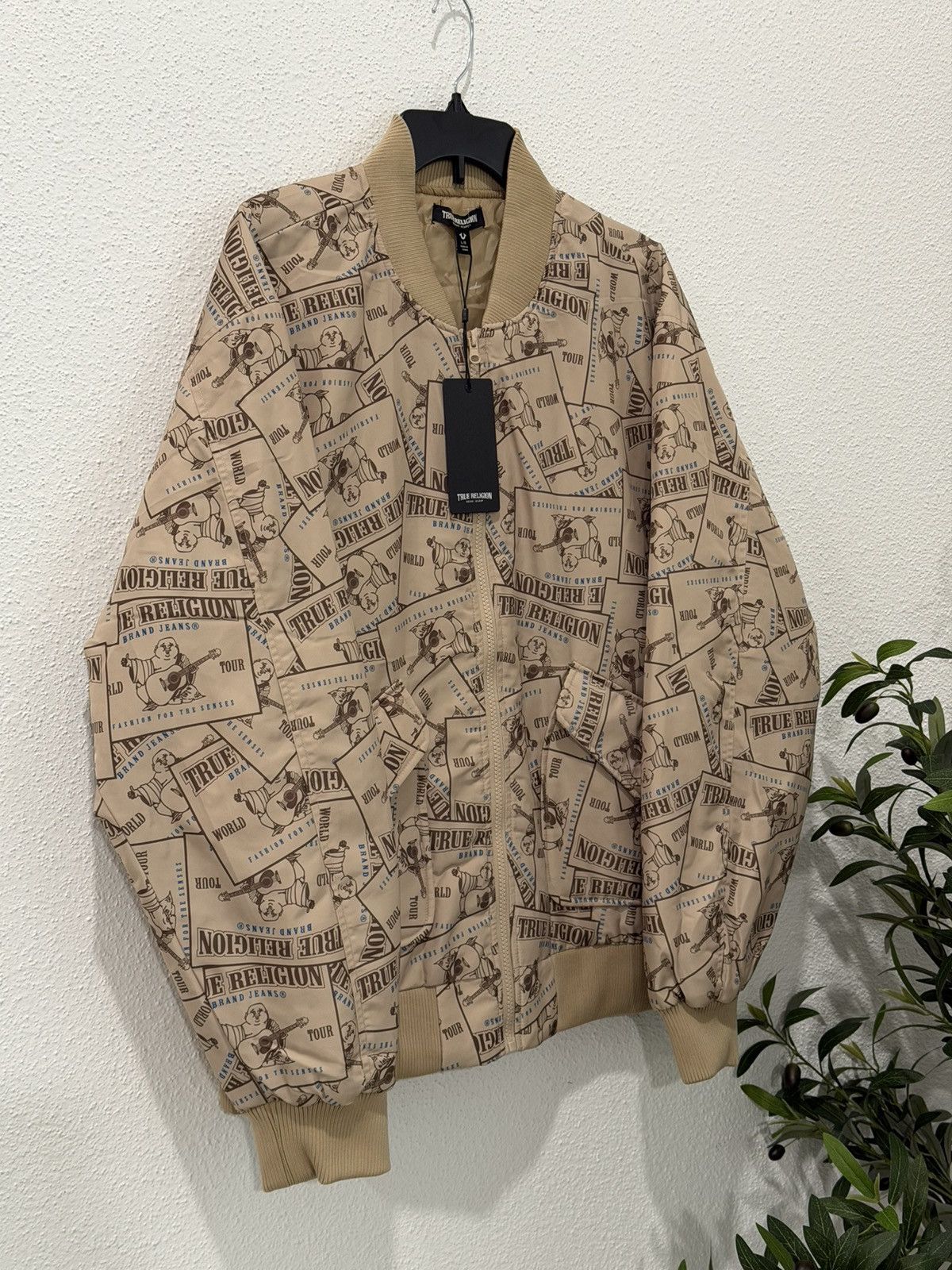 True Religion TRUE RELIGION Aviation Series AOP Bomber Jacket Large NWT Size US L / EU 52-54 / 3 - 6 Thumbnail