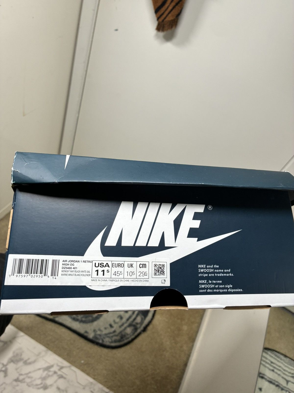 Jordan Brand Jordan 1 Retro OG midnight navy size 11.5 Size US 11.5 / EU 44-45 - 8 Thumbnail