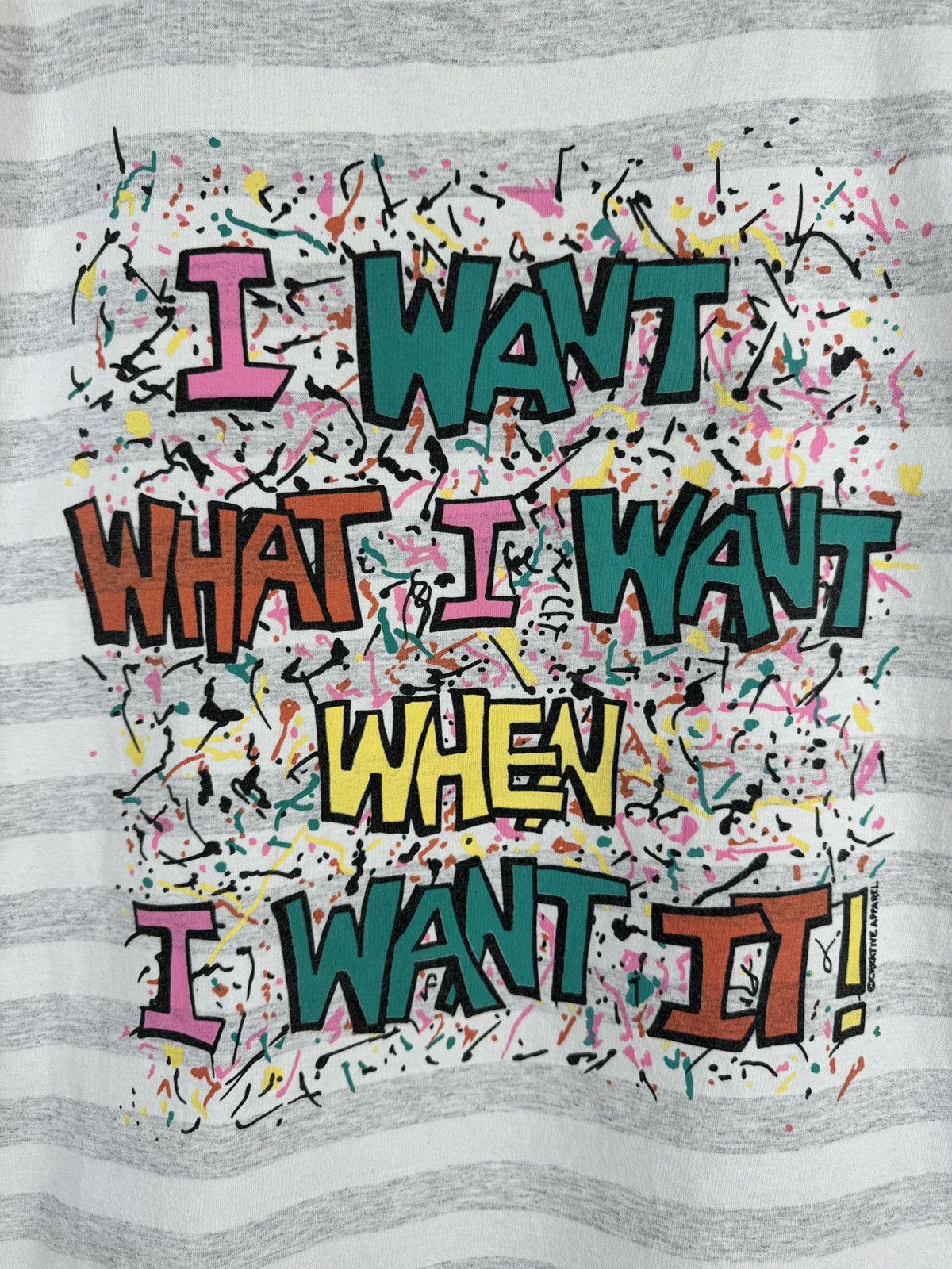 Vintage Rich Tees “I want what I want” vintage 90s made USA band tee Size US L / EU 52-54 / 3 - 4 Thumbnail