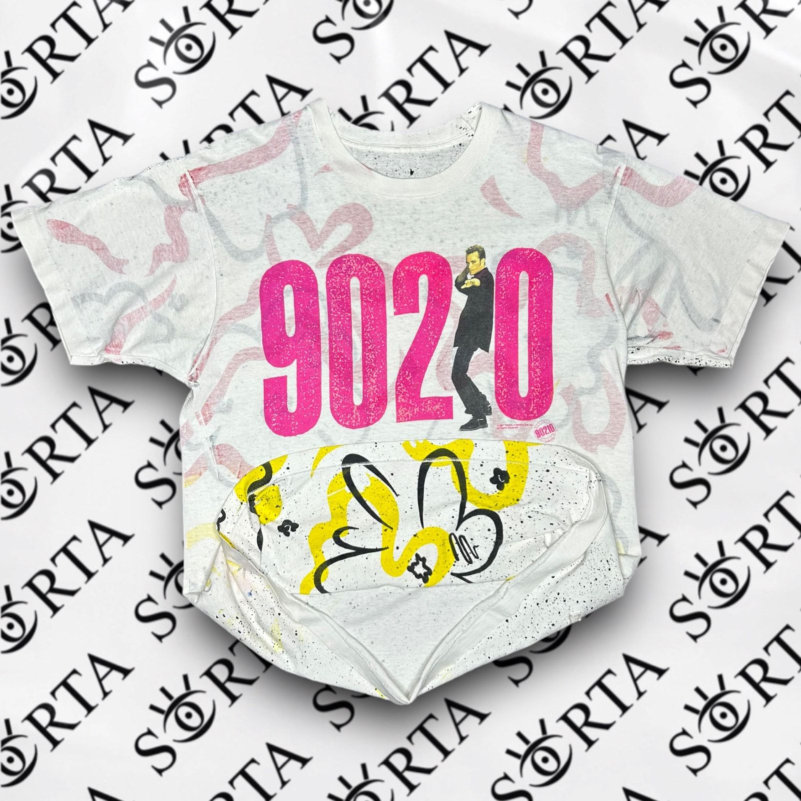 Vintage VTG 91 Luke Perry Beverly Hills 90210 Reverse print AOP Rare Size US XL / EU 56 / 4 - 1 Thumbnail