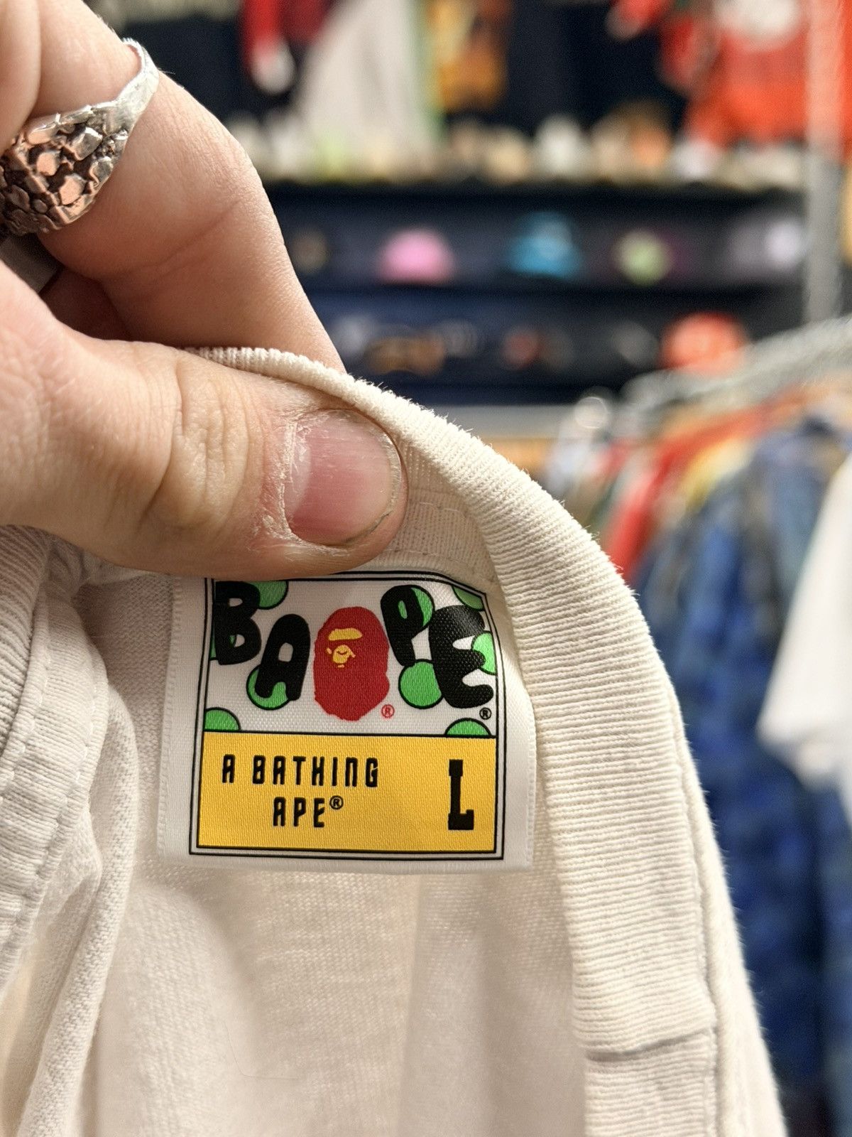 Bape Baoe Zipper Logo T-Shirt Size US L / EU 52-54 / 3 - 3 Thumbnail
