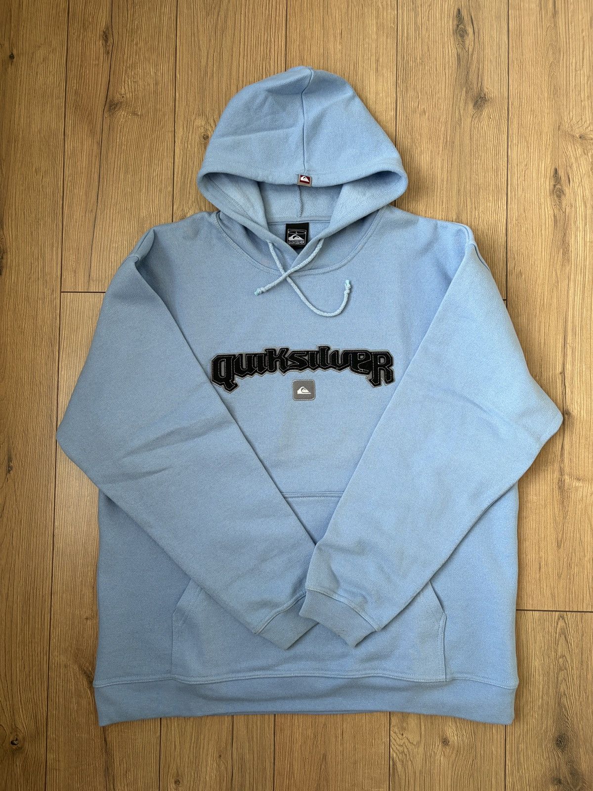 Quiksilver Quiksilver Vintage Sky Blue Big Logo Hoodie Size US L / EU 52-54 / 3 - 7 Thumbnail