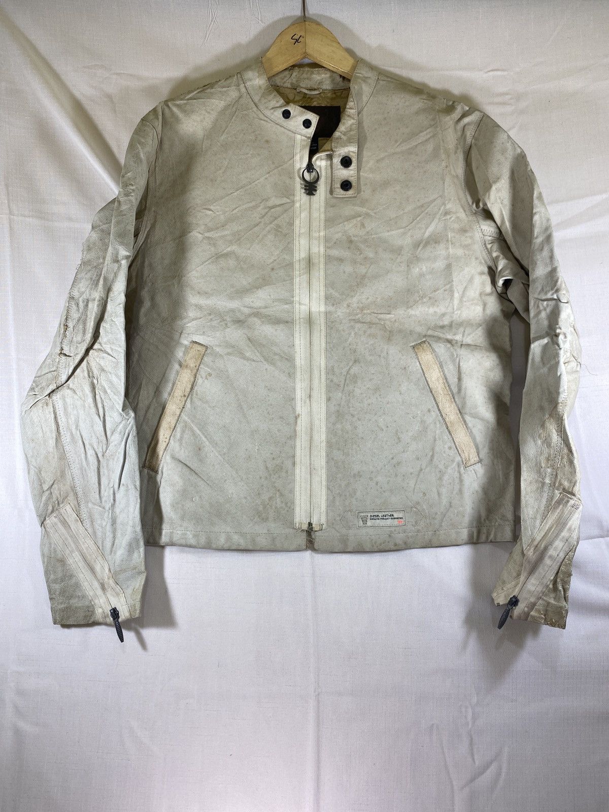 Diesel leather biker jacket Size US XL / EU 56 / 4 - 1 Thumbnail