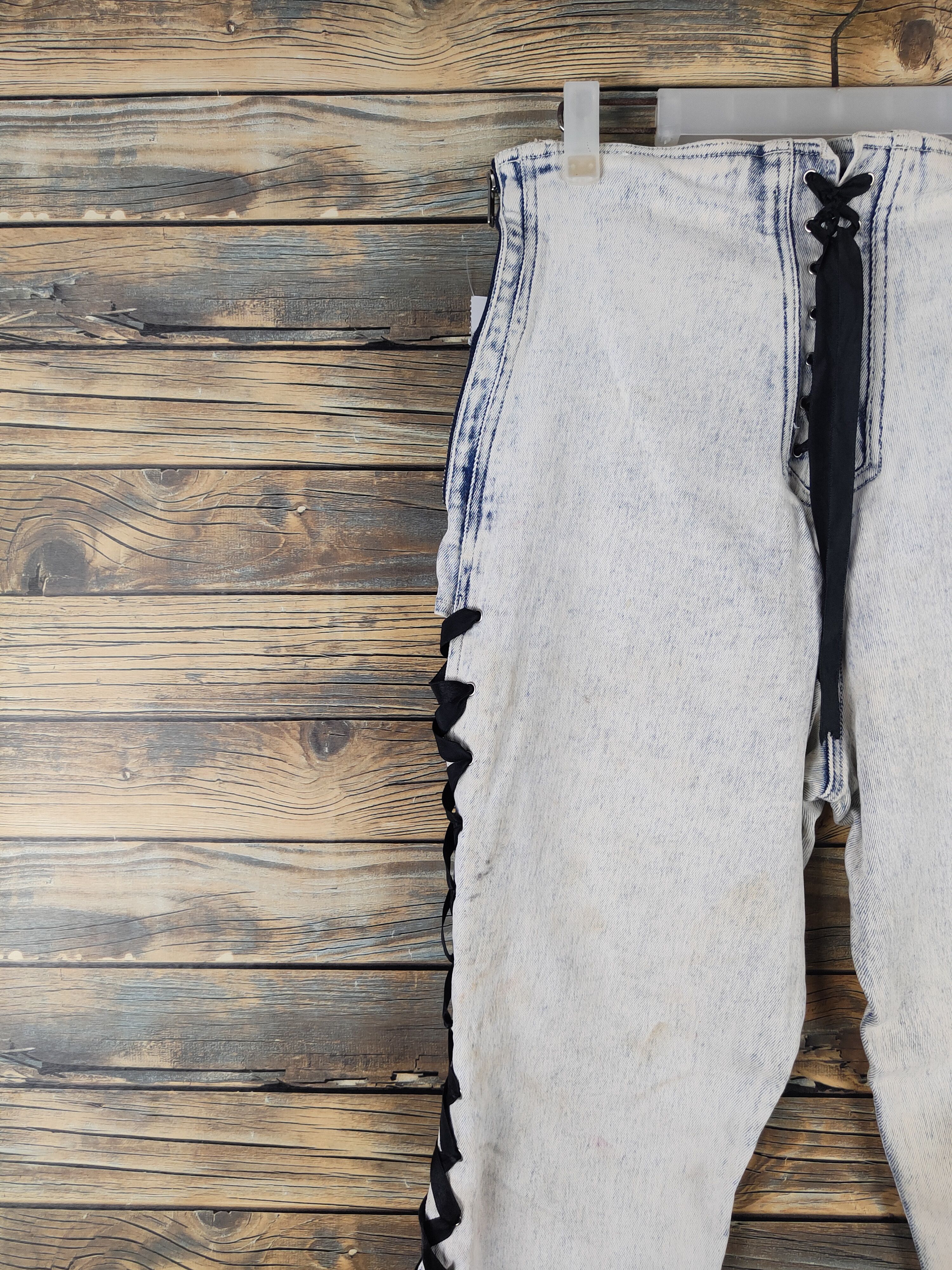 Japanese Brand DL I.o.u Blue Distressed Ripped Jeans #1110 Size 28" / US 6 / IT 42 - 3 Thumbnail