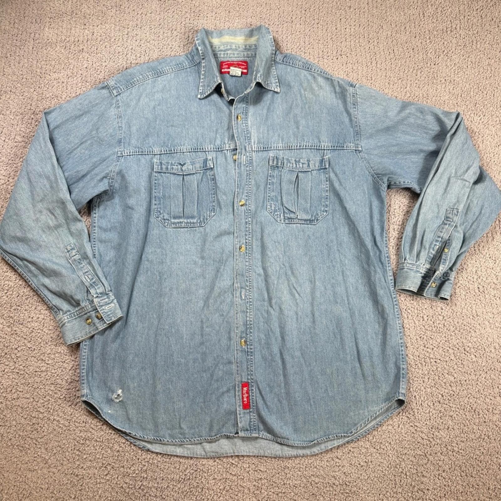 Other Vintage Marlboro Country Store Denim Shirt Long Sleeve MenXL Size US XL / EU 56 / 4 - 1 Thumbnail