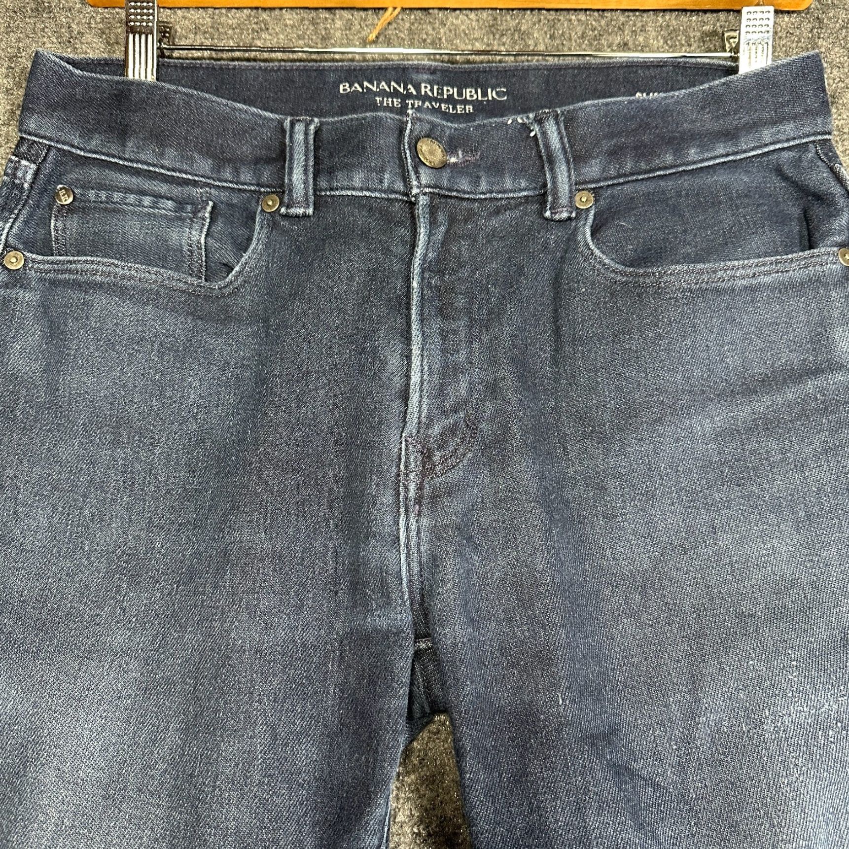 Banana Republic Banana Republic Jeans Mens 31 The Traveler Slim Fit Pockets Cotton Stretch Jeans Size US 31 - 3 Thumbnail