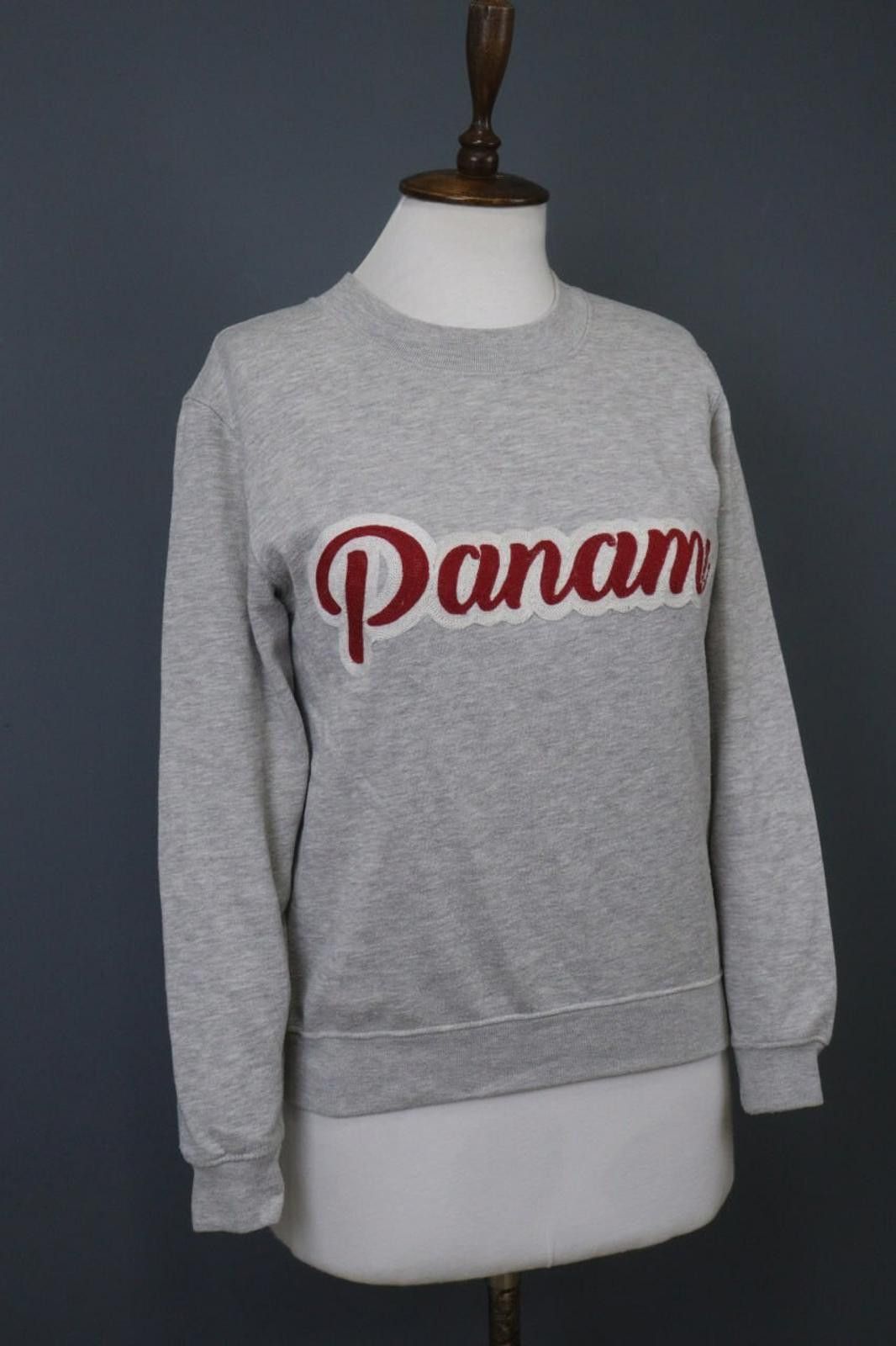 Designer Claudie Pierlot Gray Cotton Crew Neck Sweatshirt Size 1 Size M / US 6-8 / IT 42-44 - 7 Thumbnail