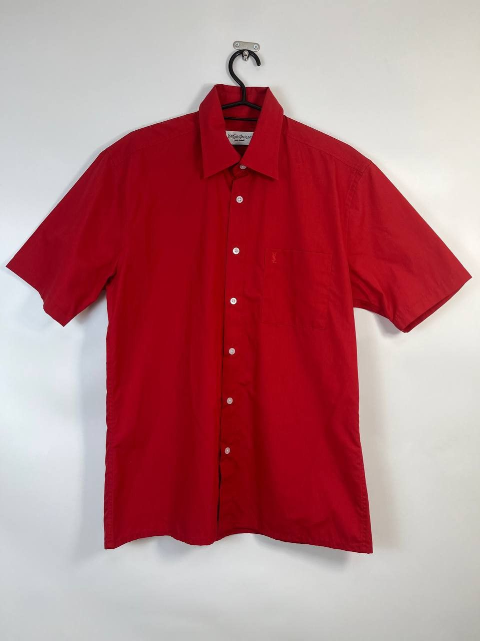 Yves Saint Laurent YVES SAINT LAURENT POUR SHIRT SHORT SLEEVE BUTTON UP Sz M Size US M / EU 48-50 / 2 - 1 Thumbnail