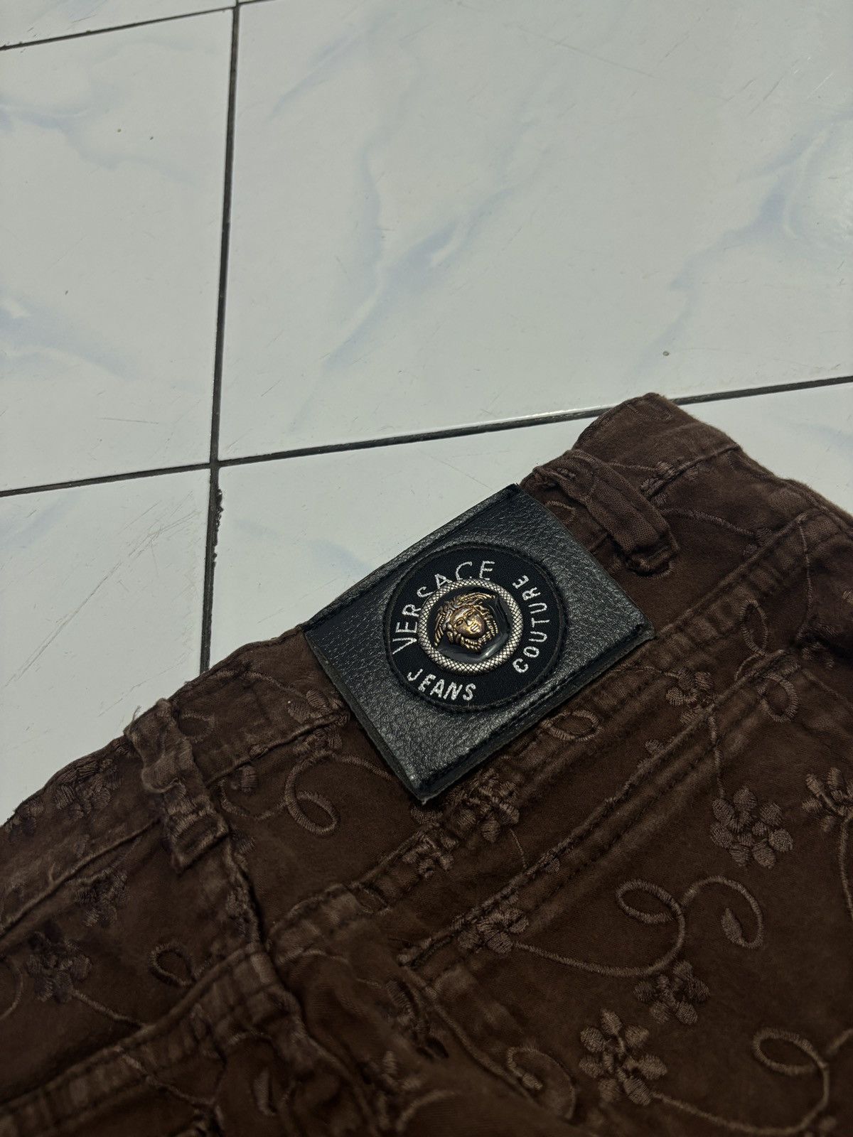 Versace Versace Jeans Couture Archival Floral Embroidered Cotton Size US 34 / EU 50 - 8 Thumbnail