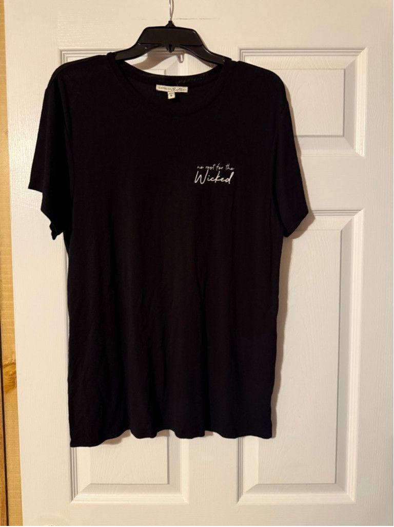 Express Express Black Medium (M)Tee with Short sleeves Size L / US 10 / IT 46 - 2 Thumbnail