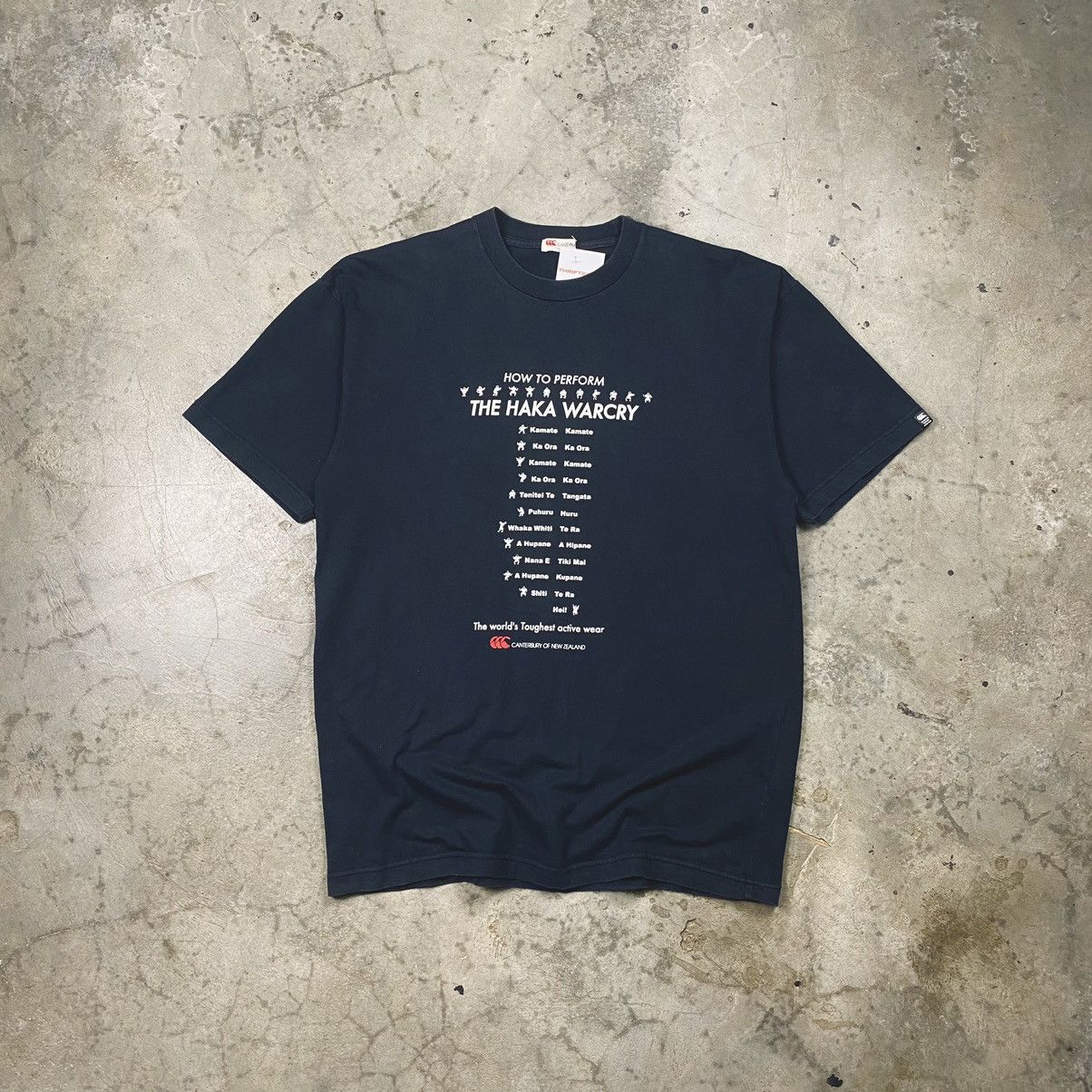 Canterbury of New Zealand × Vintage y2k How To Perform The Haka Warcry Tee Size US L / EU 52-54 / 3 - 1 Thumbnail
