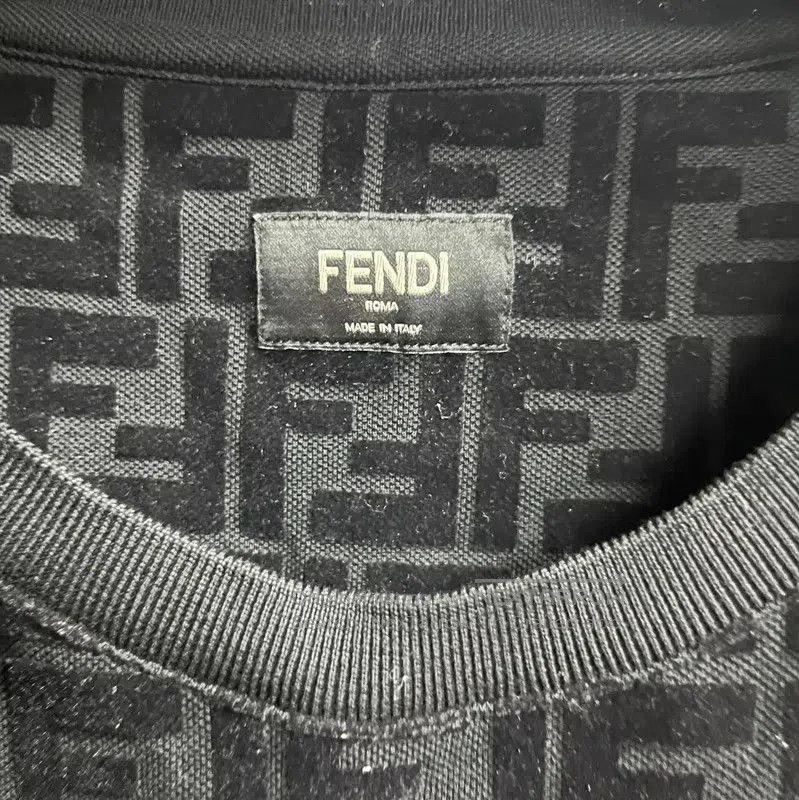 Fendi Fendi Black Cotton Men's T-Shirt Size L . Size US L / EU 52-54 / 3 - 2 Thumbnail