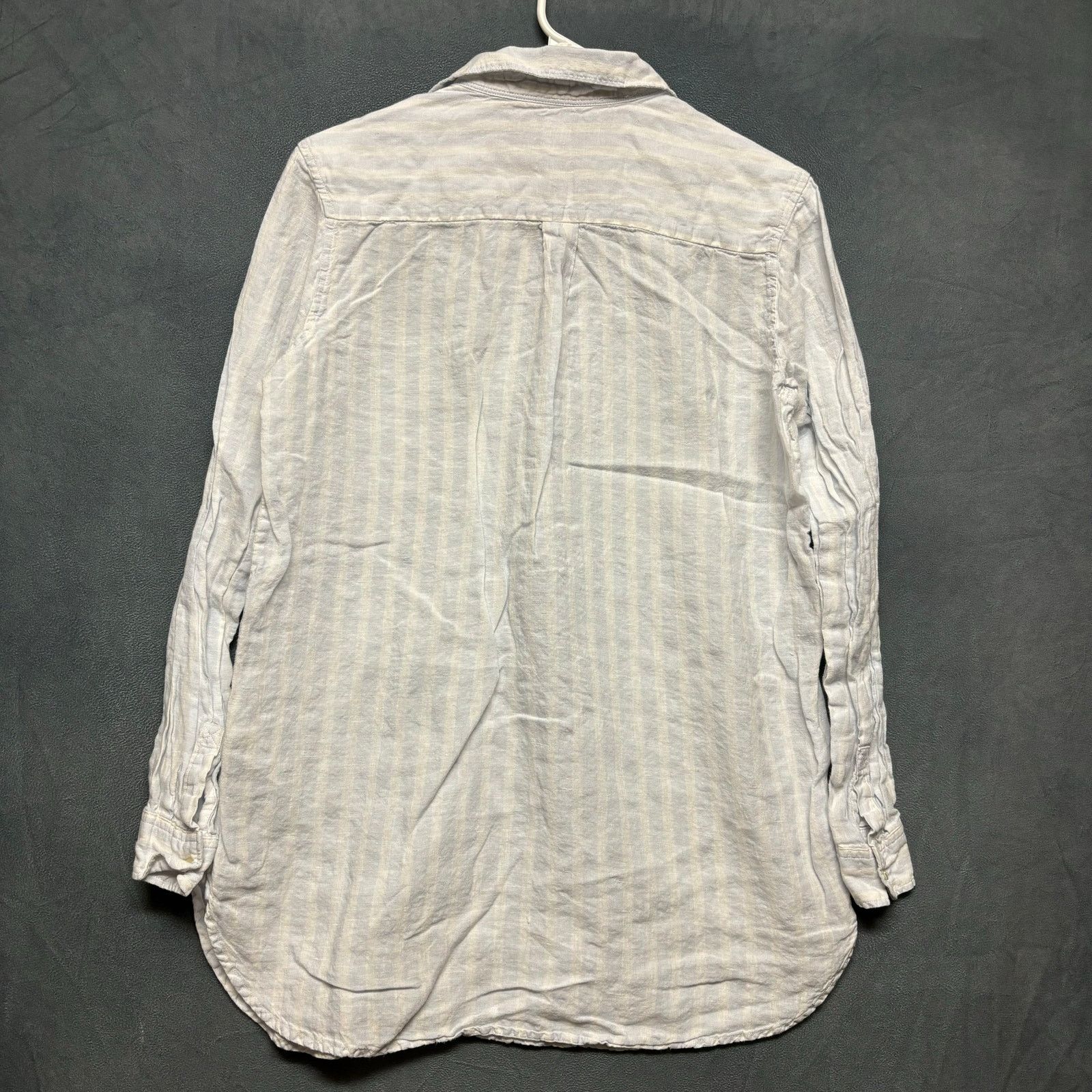 Gap Gap 100% Linen Shirt Womens Medium Tunic Yacht Stripe Beach Size M / US 6-8 / IT 42-44 - 2 Thumbnail