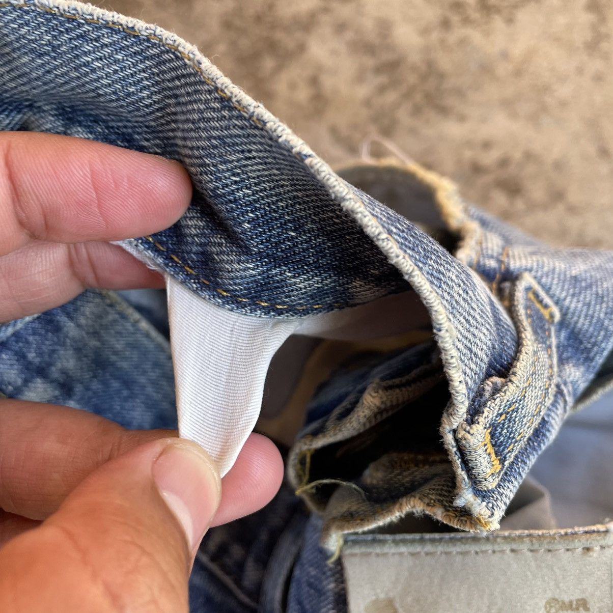 Lee 🔥Vintage Lee Stoned Washed Ripped Distress Denim Jeans Size US 32 / EU 48 - 13 Thumbnail