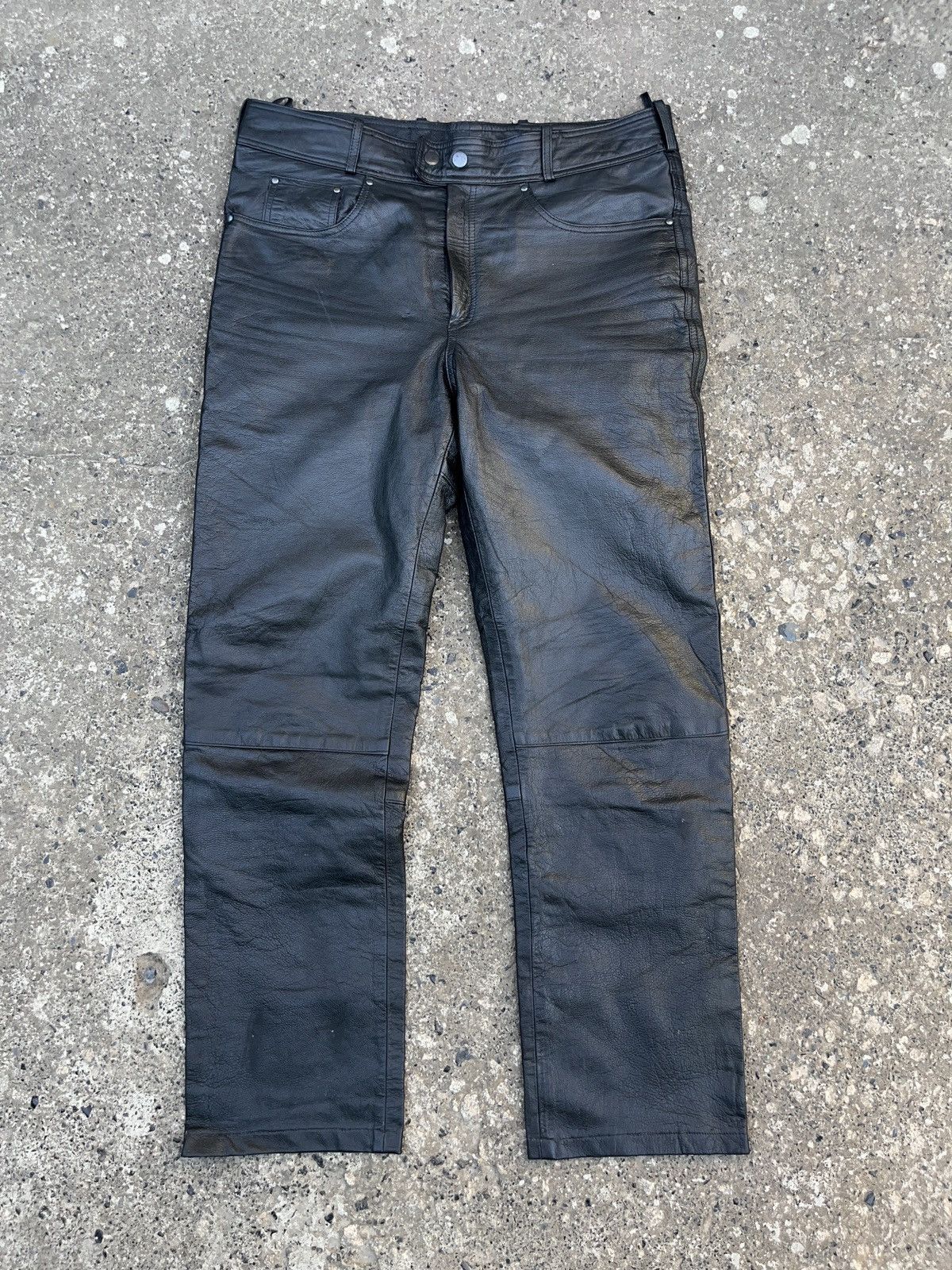 Genuine Leather Vintage Louis Real Leather Pants Kanye West Style Size US 32 / EU 48 - 1 Thumbnail