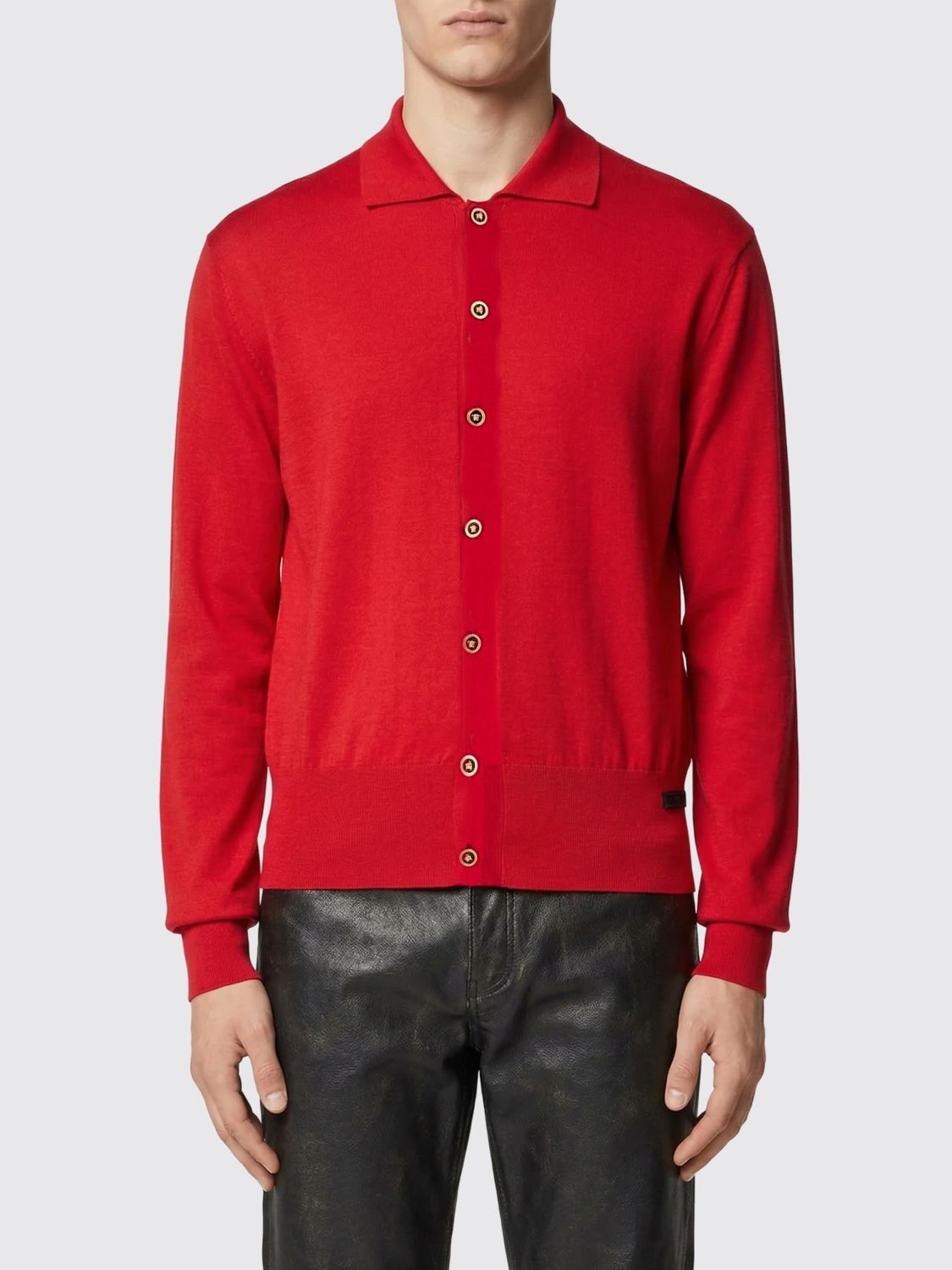 Versace Versace Cardigan Men Red Size US M / EU 48-50 / 2 - 1 Thumbnail