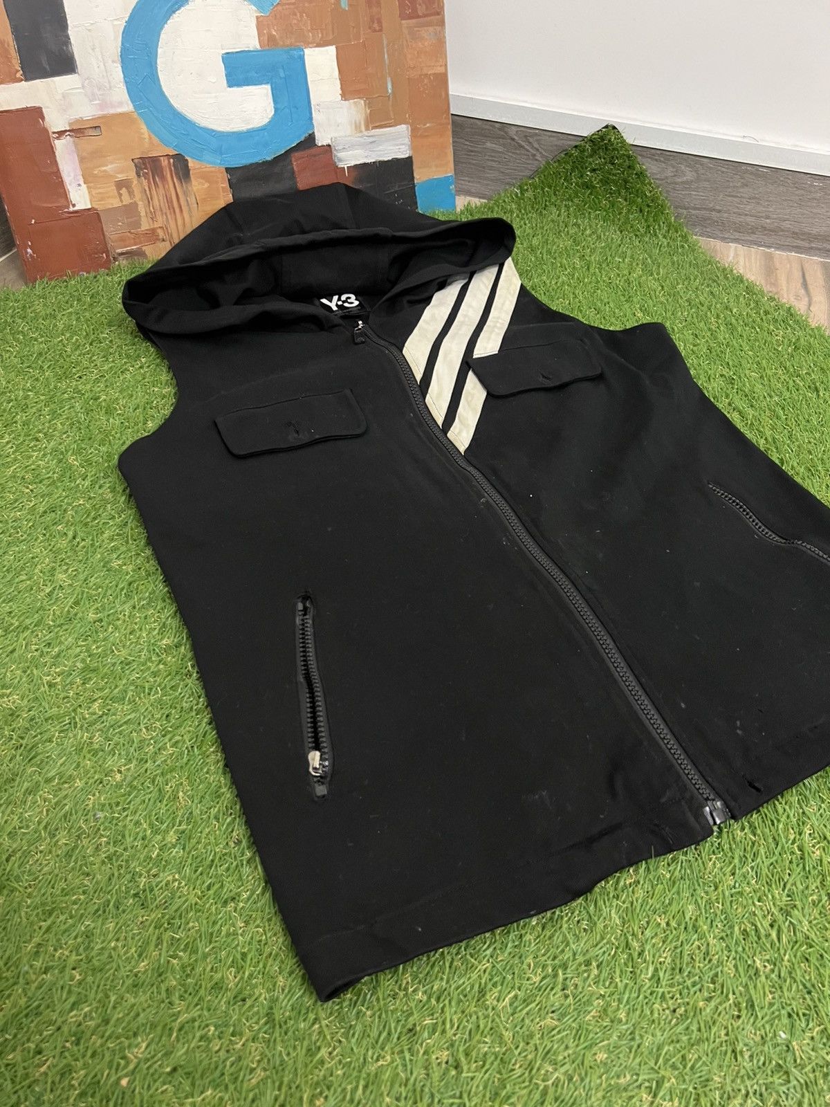 Yohji Yamamoto 2006 Yohji Yamamoto Y-3 adidas hooded vest Size US M / EU 48-50 / 2 - 4 Thumbnail