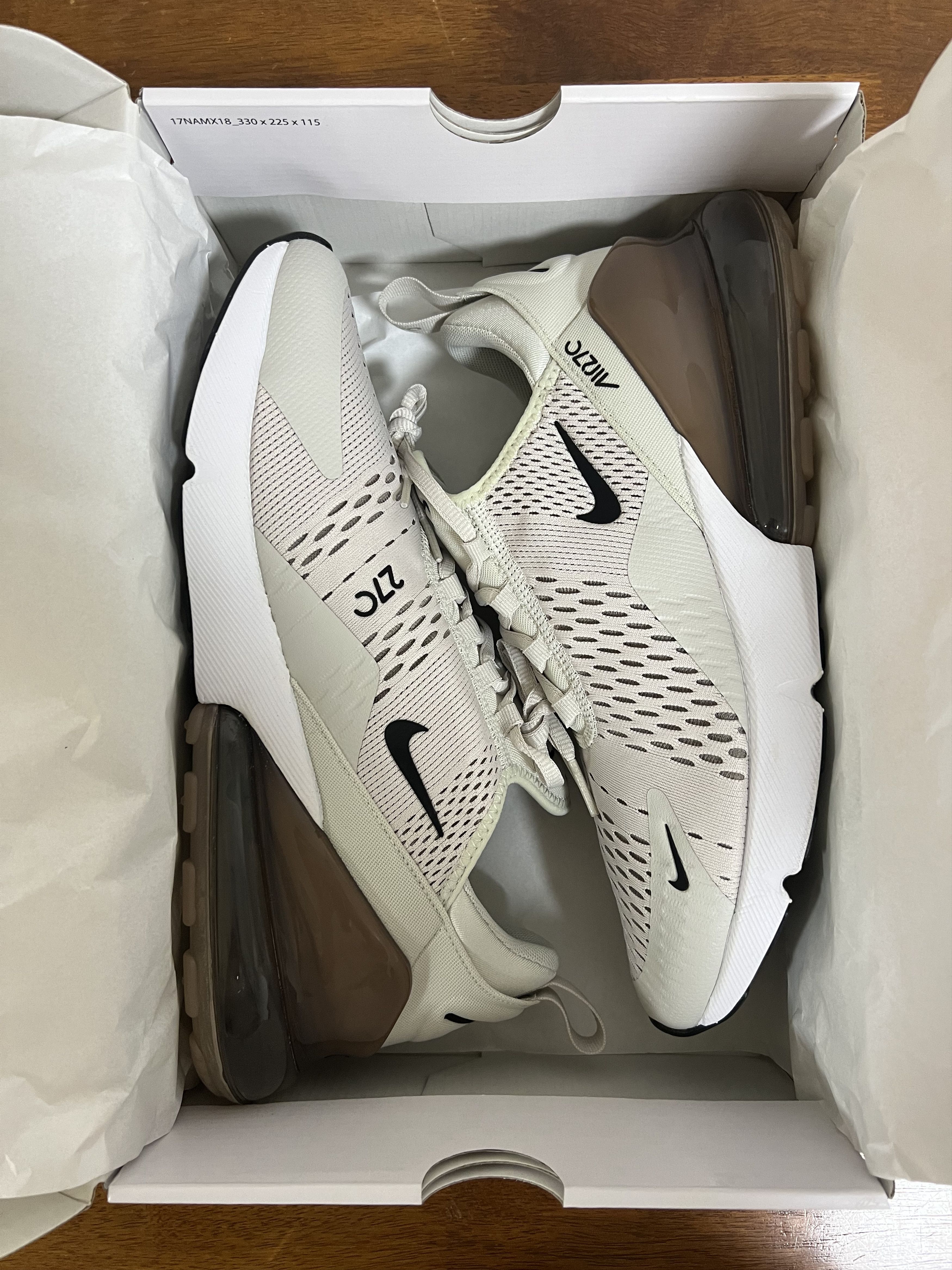 Nike 💚 Nike Air Max 270 Light Bone/Black-Sepia Stone US 10 NEW Size US 10 / EU 43 - 12 Thumbnail